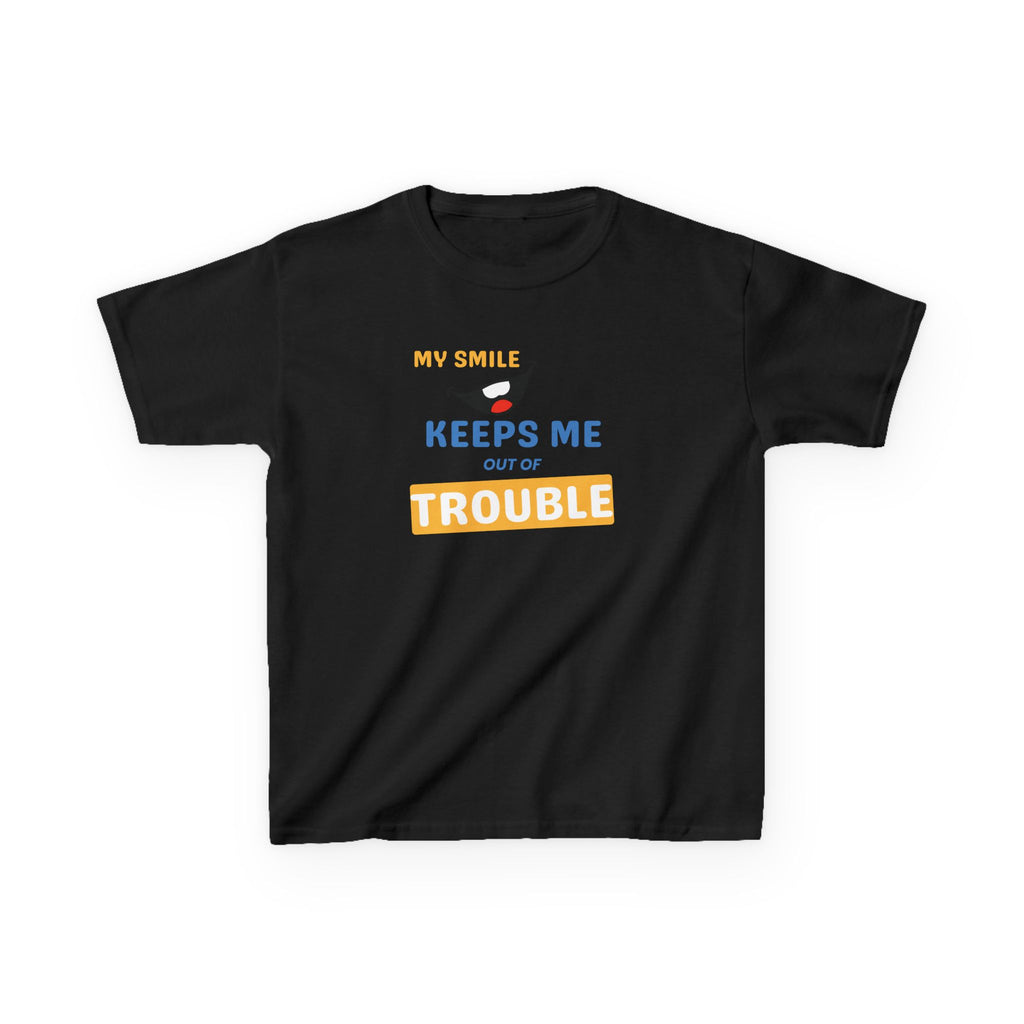My Smile - Keeps me out of Trouble | Funny Kids Graphic T-Shirt