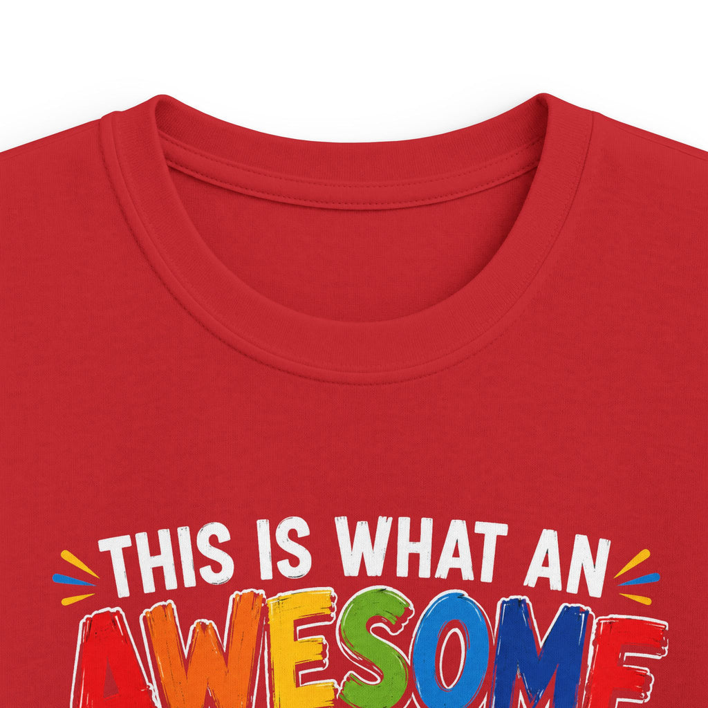 "This Is What An Awesome 4 Year Old Looks Like" Kids Birthday T-Shirt