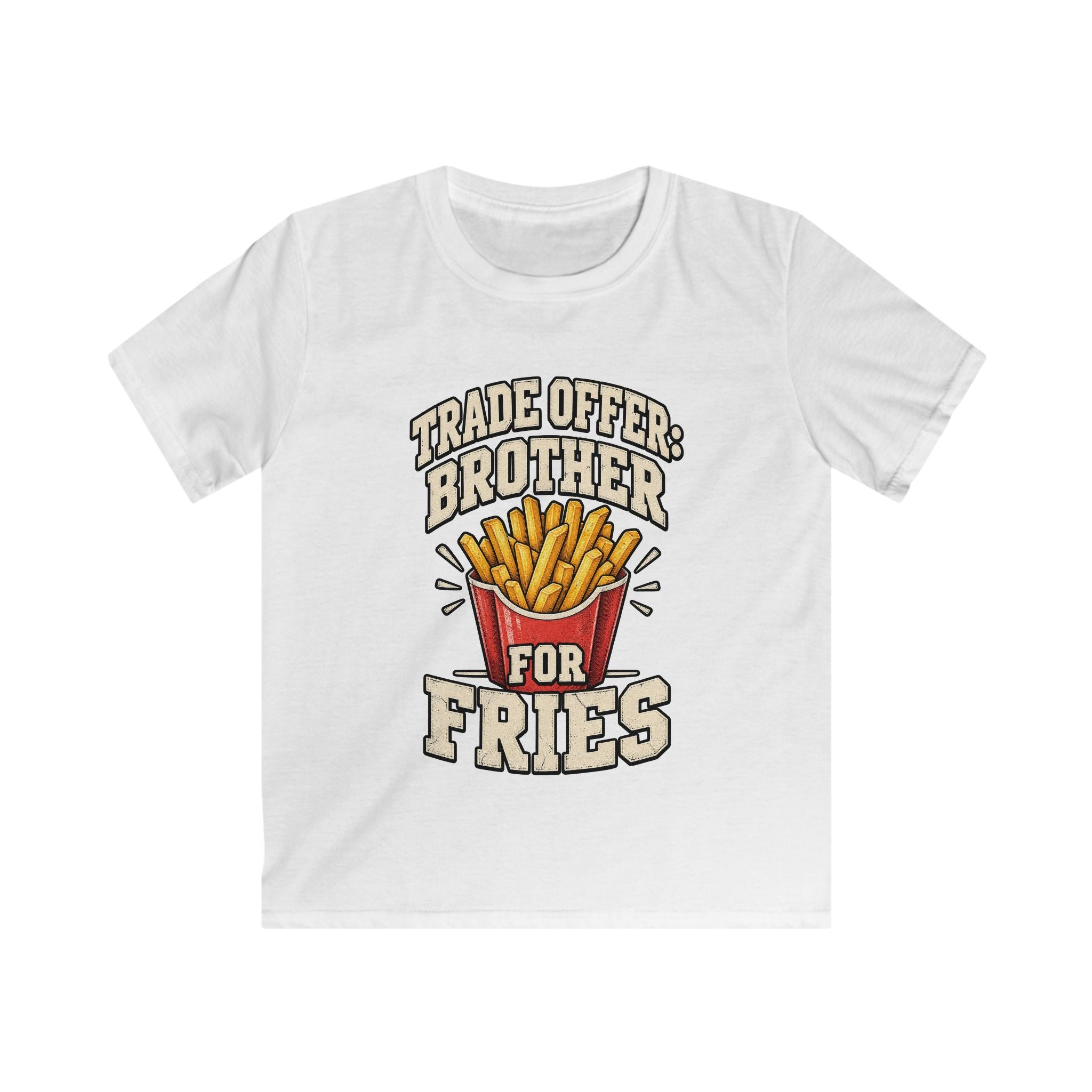 Kids 'Trade Offer: Brother for Fries' Funny Graphic Tee