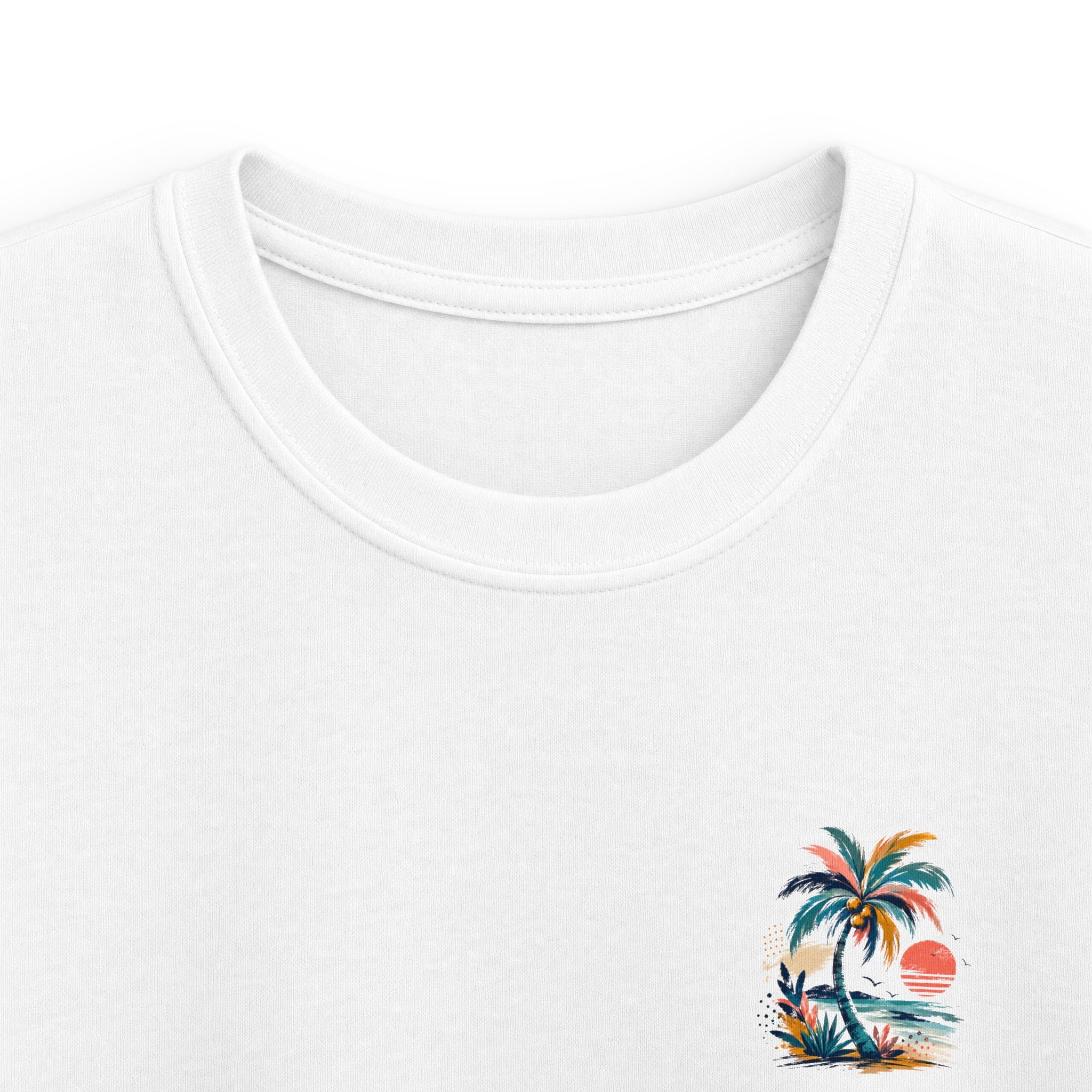 Kids Palm Beach T-Shirt Tropical Sunset Beach Tee for Children