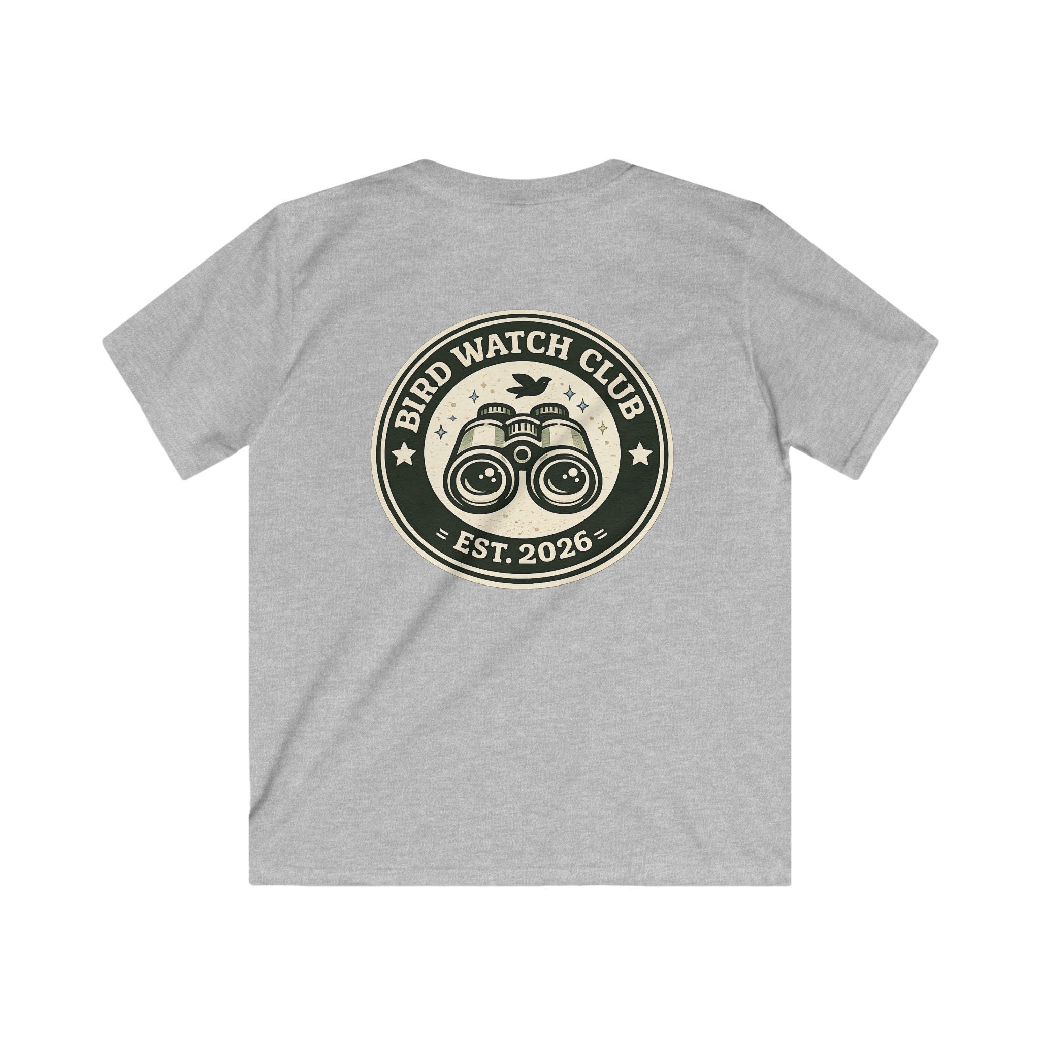 Kids Tee "Bird Watch Club" Boys & Girls Graphic T-Shirt (Est. 2026)