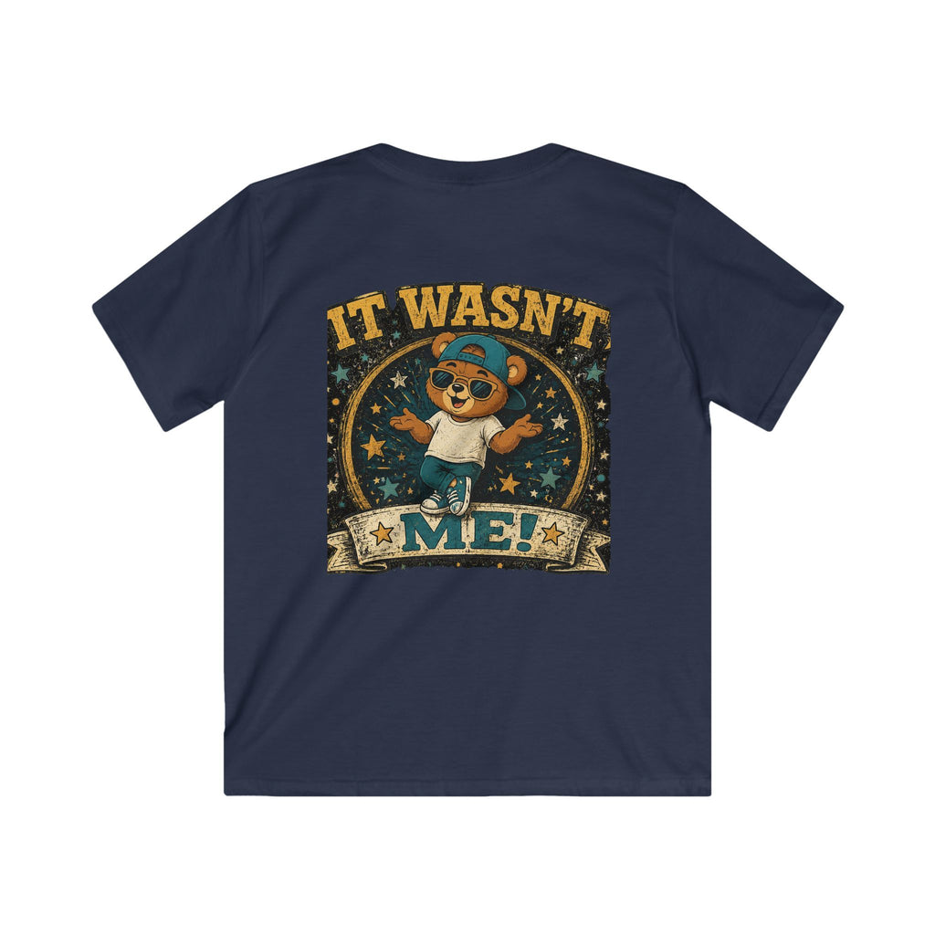 Kids Tee  'It Wasn't Me!' Dancing Bear Graphic Shirt | Funny Kids Gift