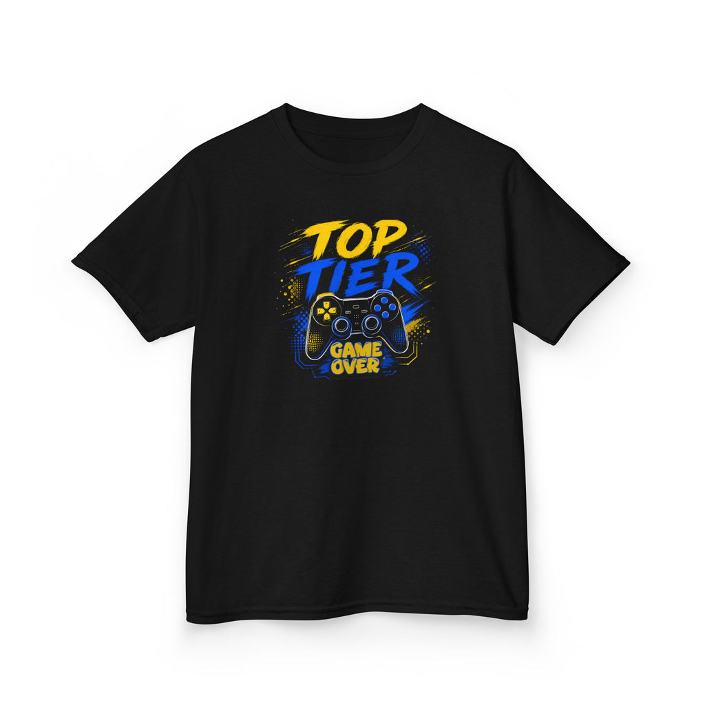 "Top Tier Game Over" Gaming Controller Graphic T-Shirt Design For Gamer's