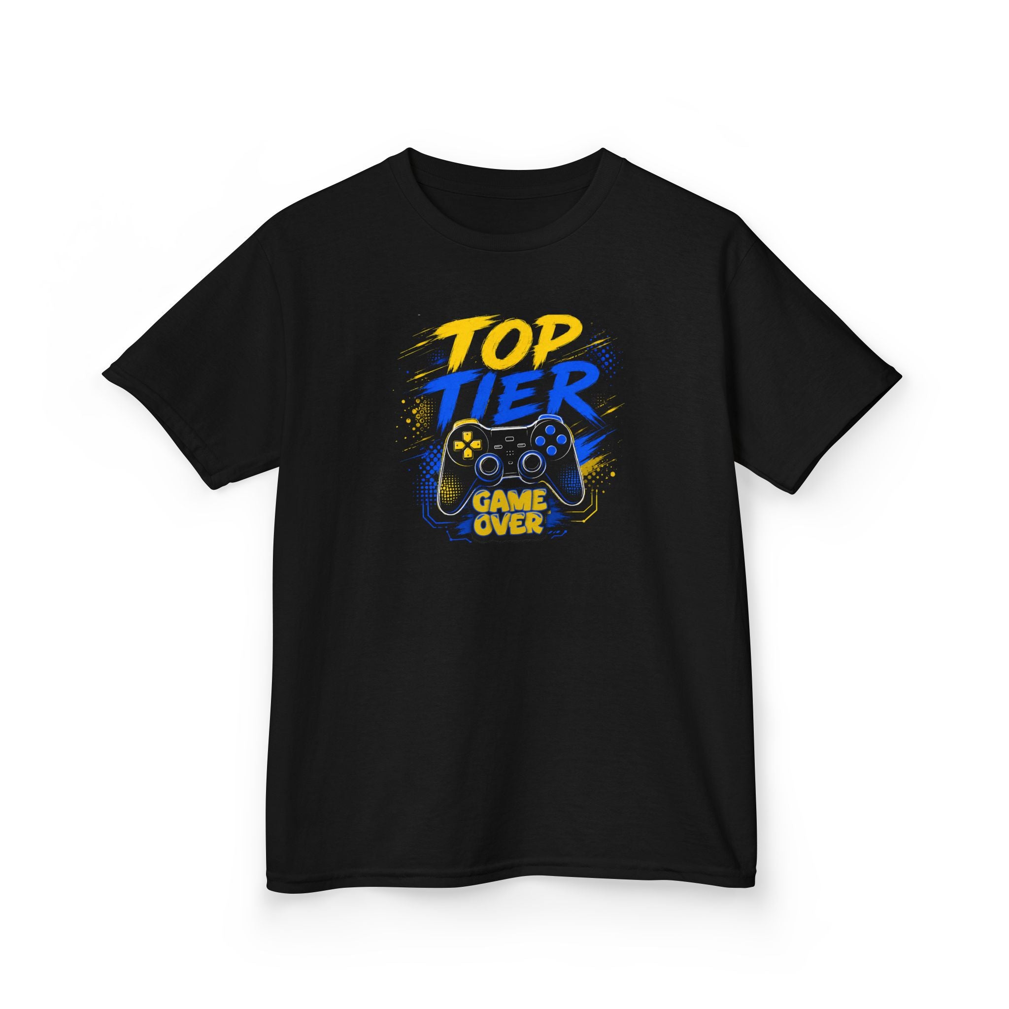 "Top Tier Game Over" Gaming Controller Graphic T-Shirt Design For Gamer's