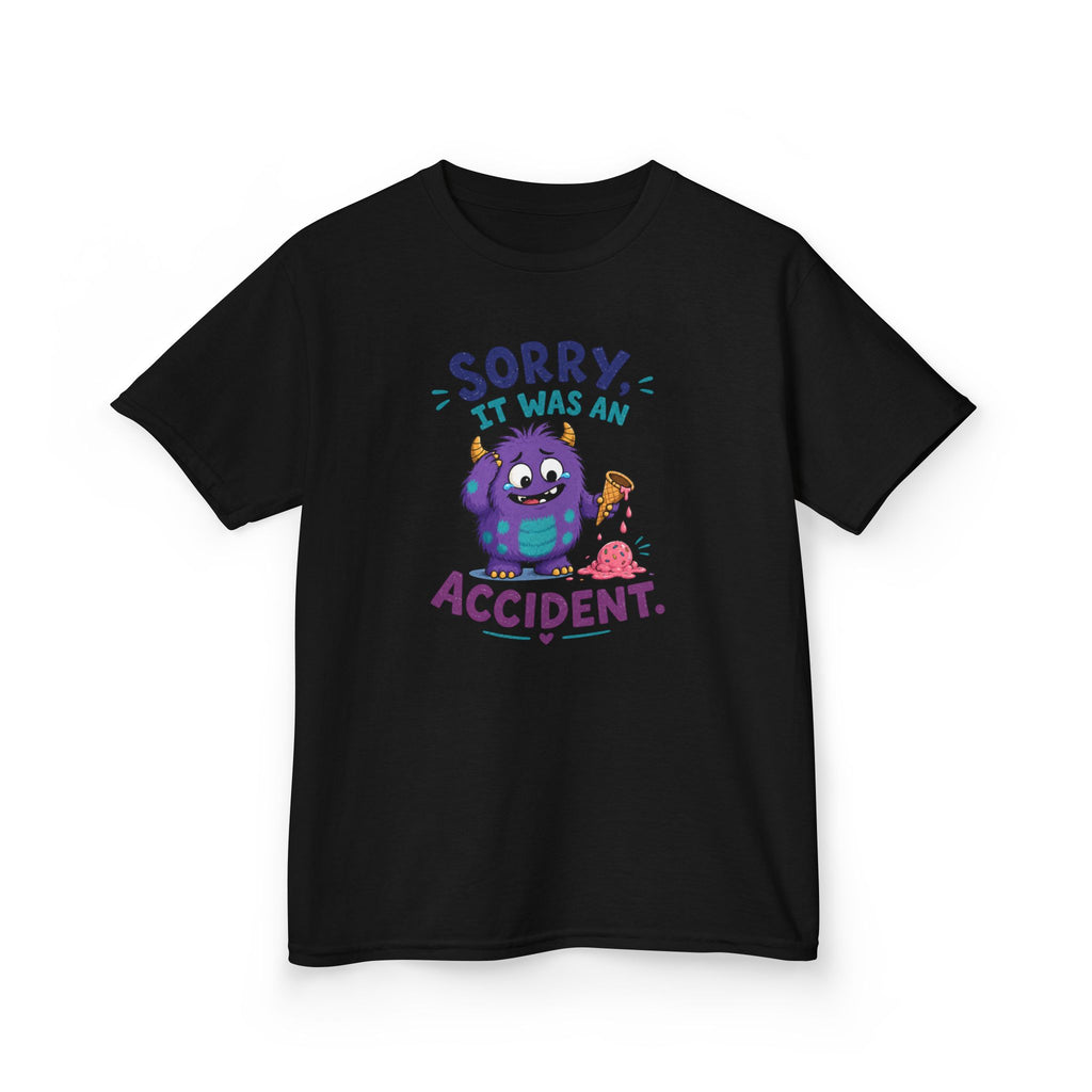 Kids Tee Cute Monster "Sorry, It Was An Accident" Funny Kids Shirt
