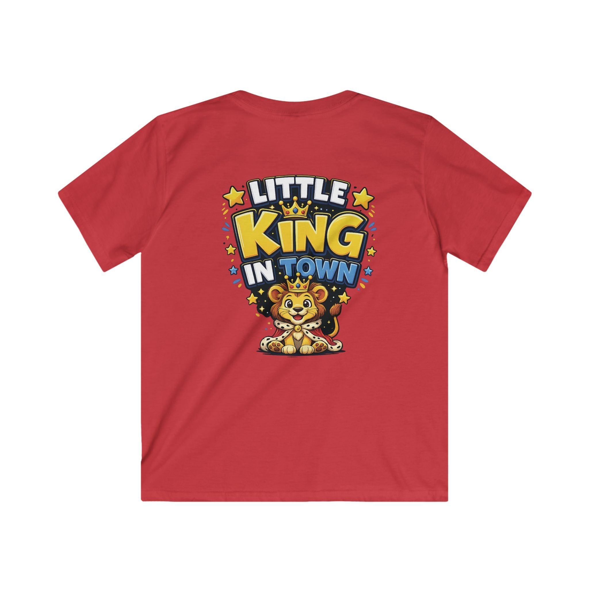Kids Tee  "Little King in Town" Cute Lion Graphic Shirt for Boys