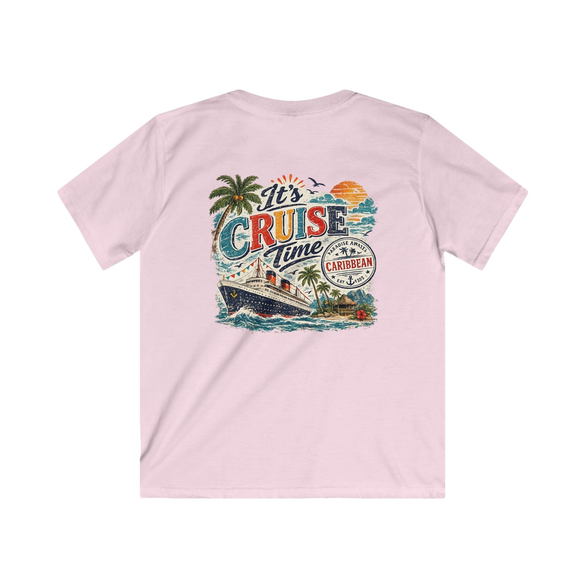 Kids Cruise T‑Shirt  "It’s Cruise Time" Tropical Vacation Tee