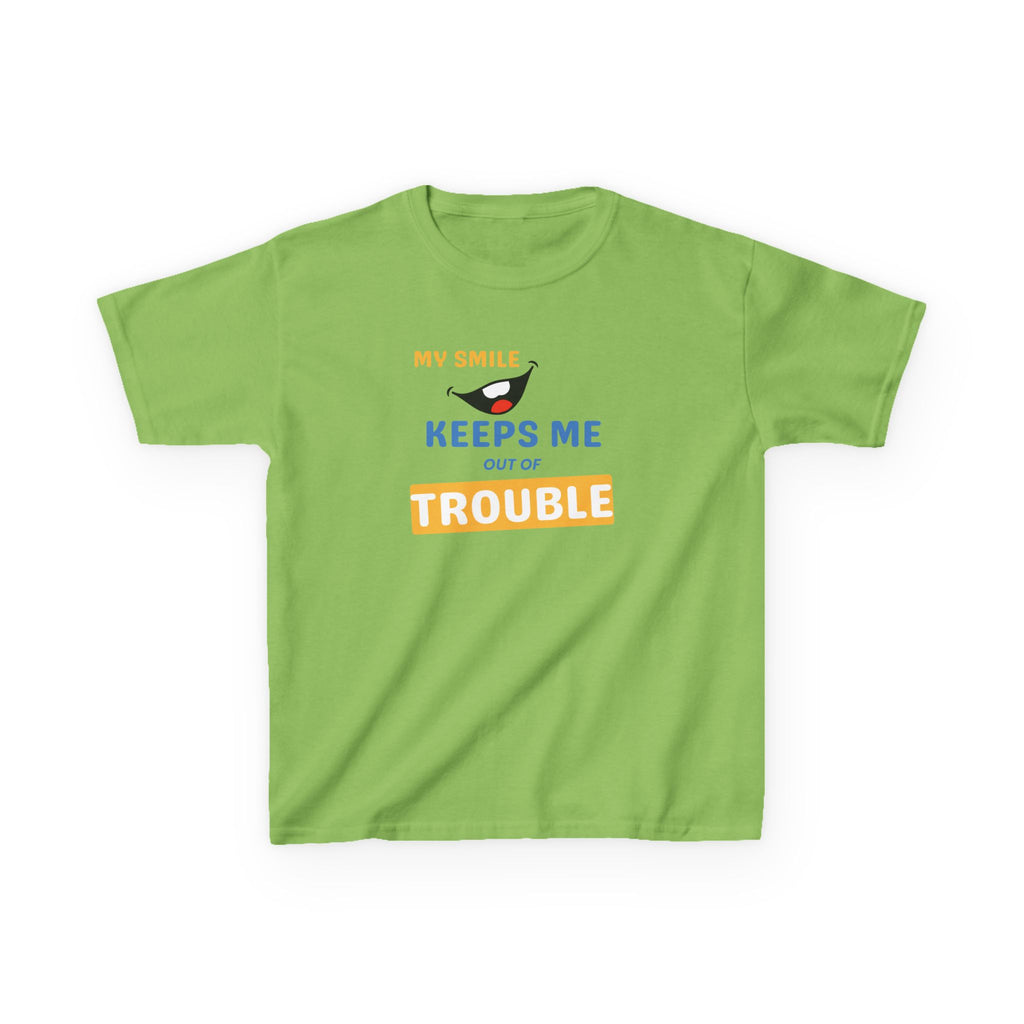 My Smile - Keeps me out of Trouble | Funny Kids Graphic T-Shirt