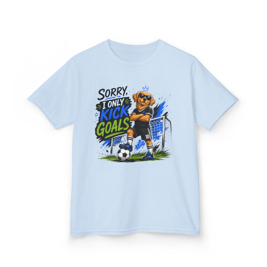 Sorry, I Only Kick Goals Soccer T-Shirt | Funny Soccer Player Graphic Tee | Youth Soccer Shirt | Soccer Lover Gift | Sports Quote Apparel
