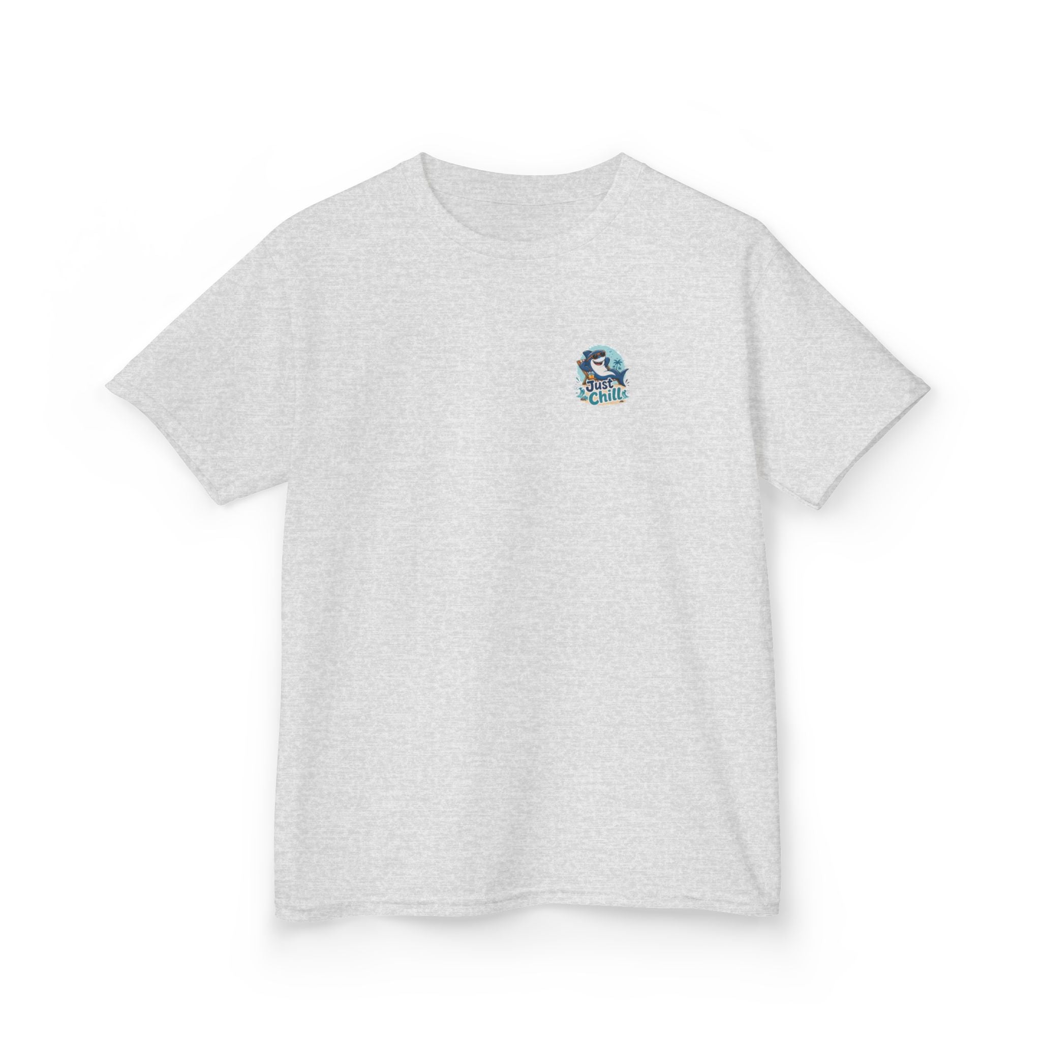 Kids Tee 'Just Chill' Surfing Shark Girls and Boys Graphic