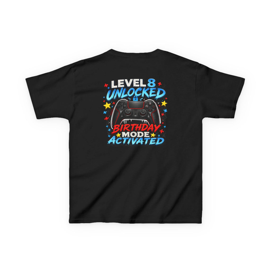 Level 8 Unlocked Birthday Mode Graphic kids Birthday T-Shirt Design