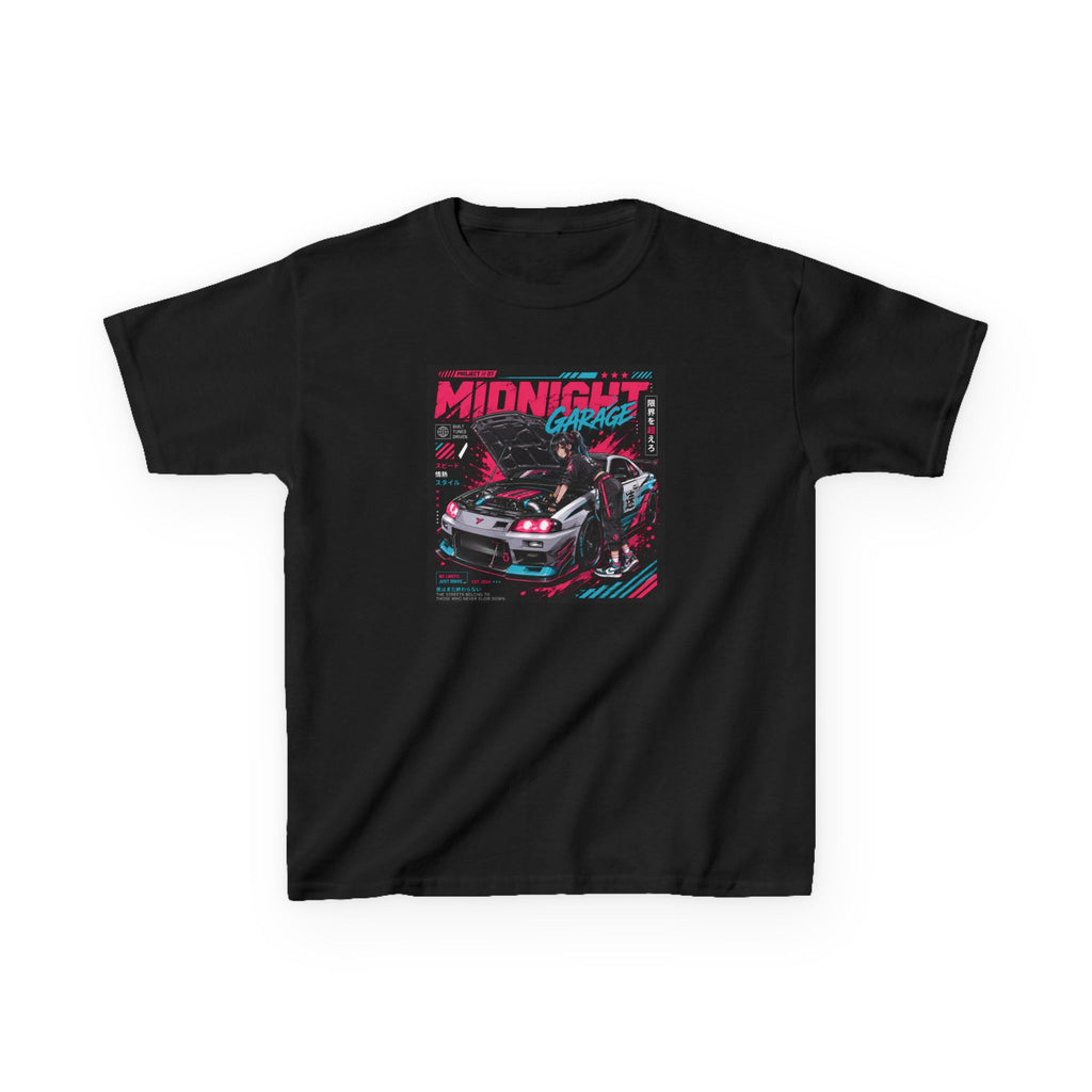 Boys Tee "Midnight Garage Retro Racing" Graphic