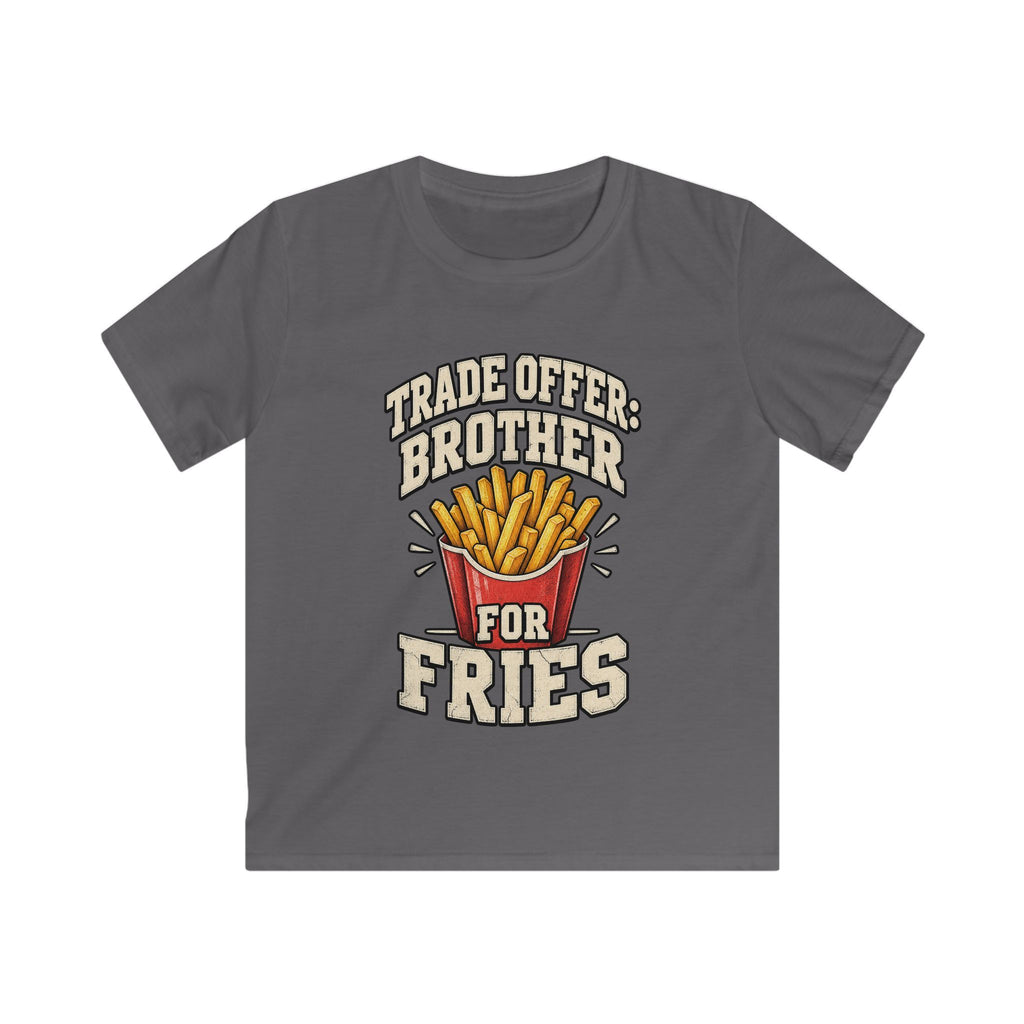 Kids 'Trade Offer: Brother for Fries' Funny Graphic Tee