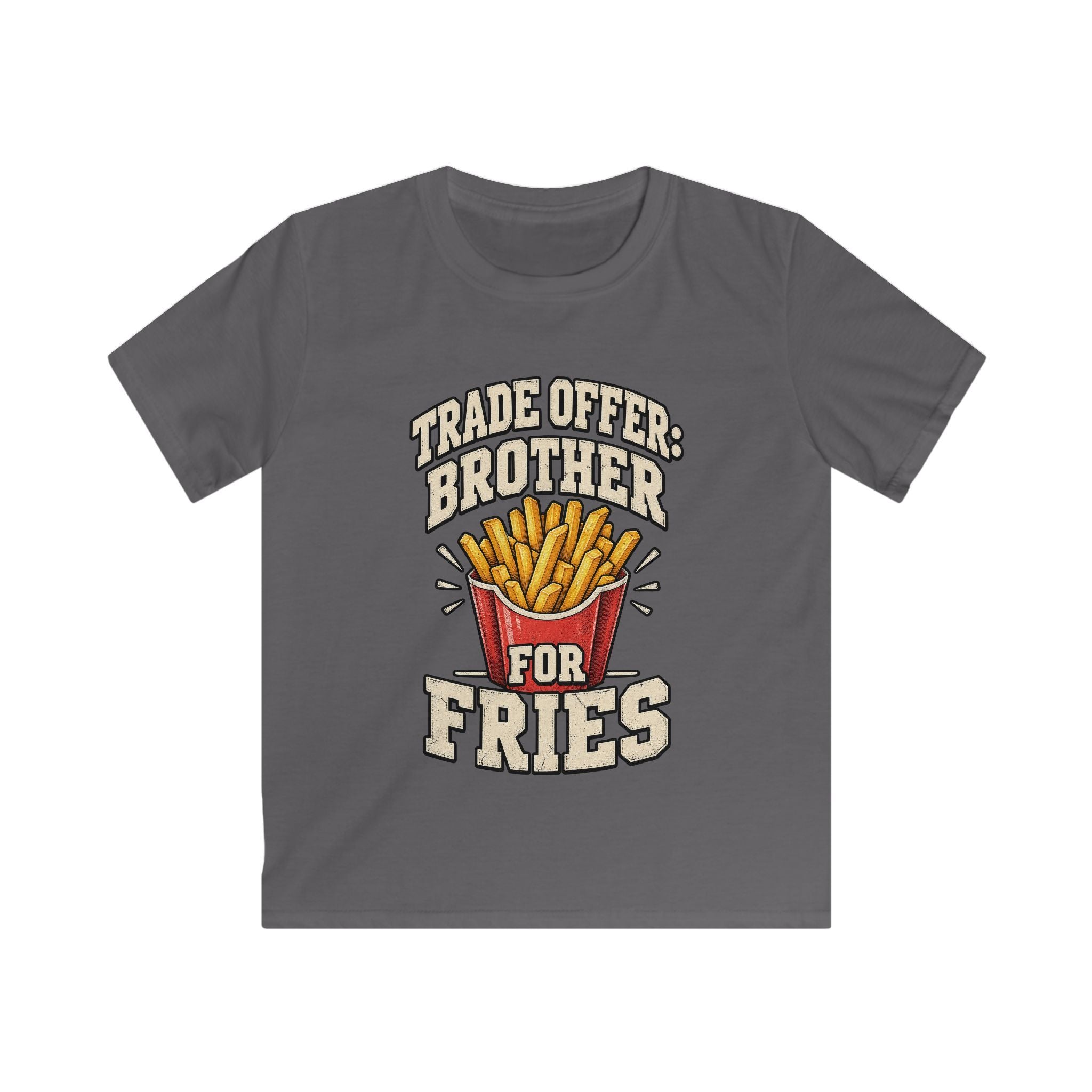 Kids 'Trade Offer: Brother for Fries' Funny Graphic Tee
