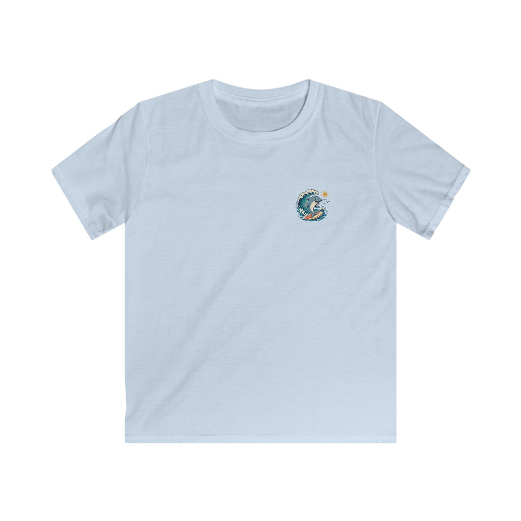 Ocean Adventure Kids Tee 'Catch the Good Tide' Dolphin Surf Graphic