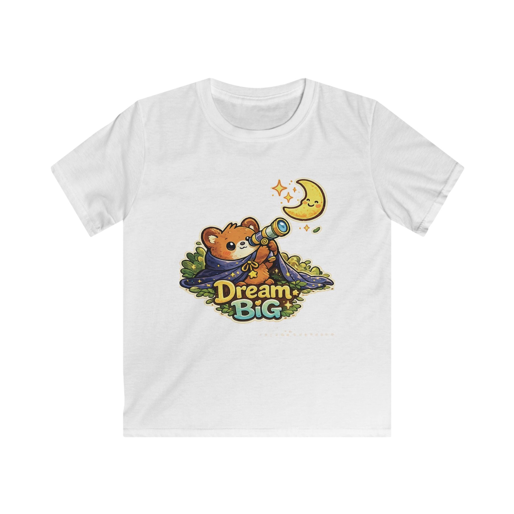 Kids Tee 'Dream Big' Bear Telescope Graphic t-shirt for Boys & Girls