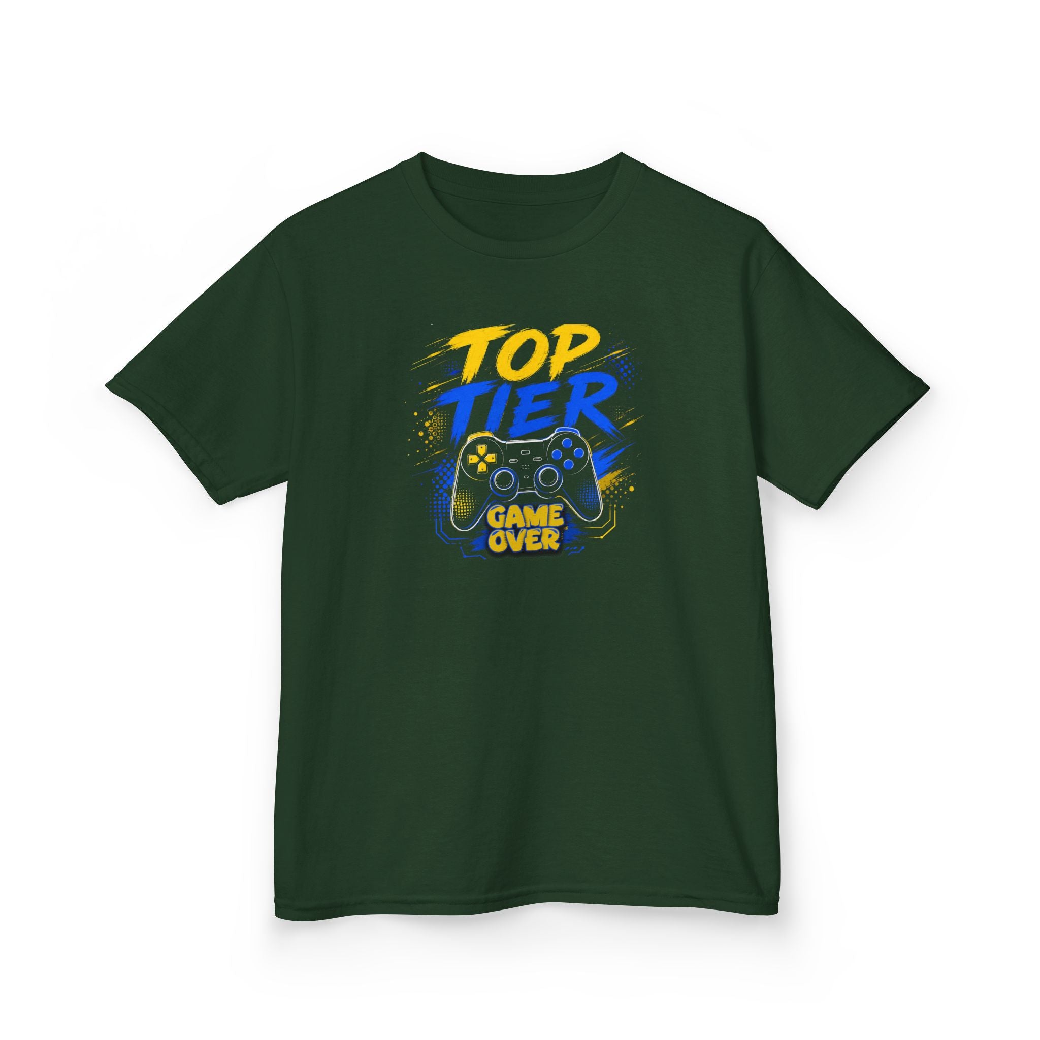 "Top Tier Game Over" Gaming Controller Graphic T-Shirt Design For Gamer's