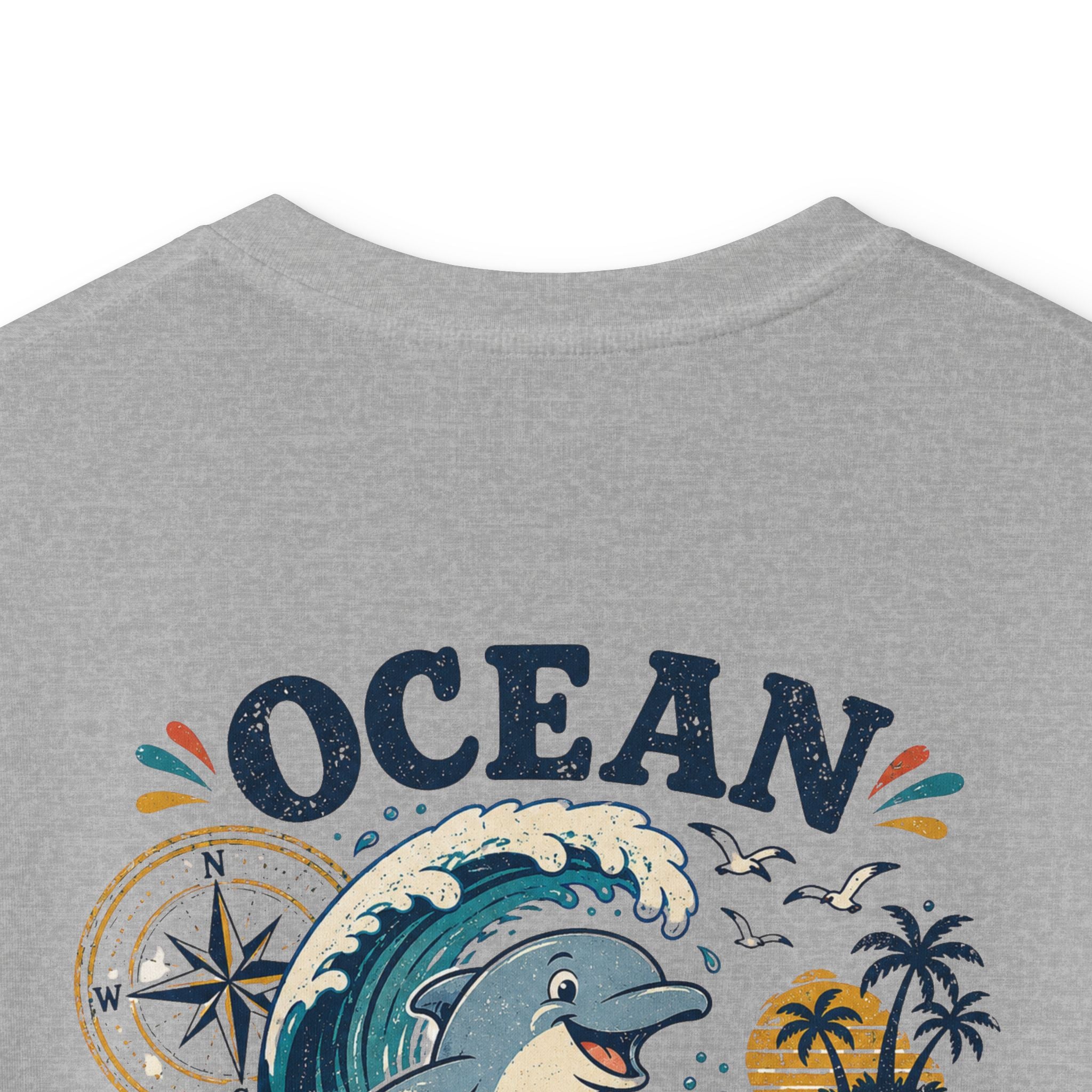 Ocean Adventure Kids Tee 'Catch the Good Tide' Dolphin Surf Graphic