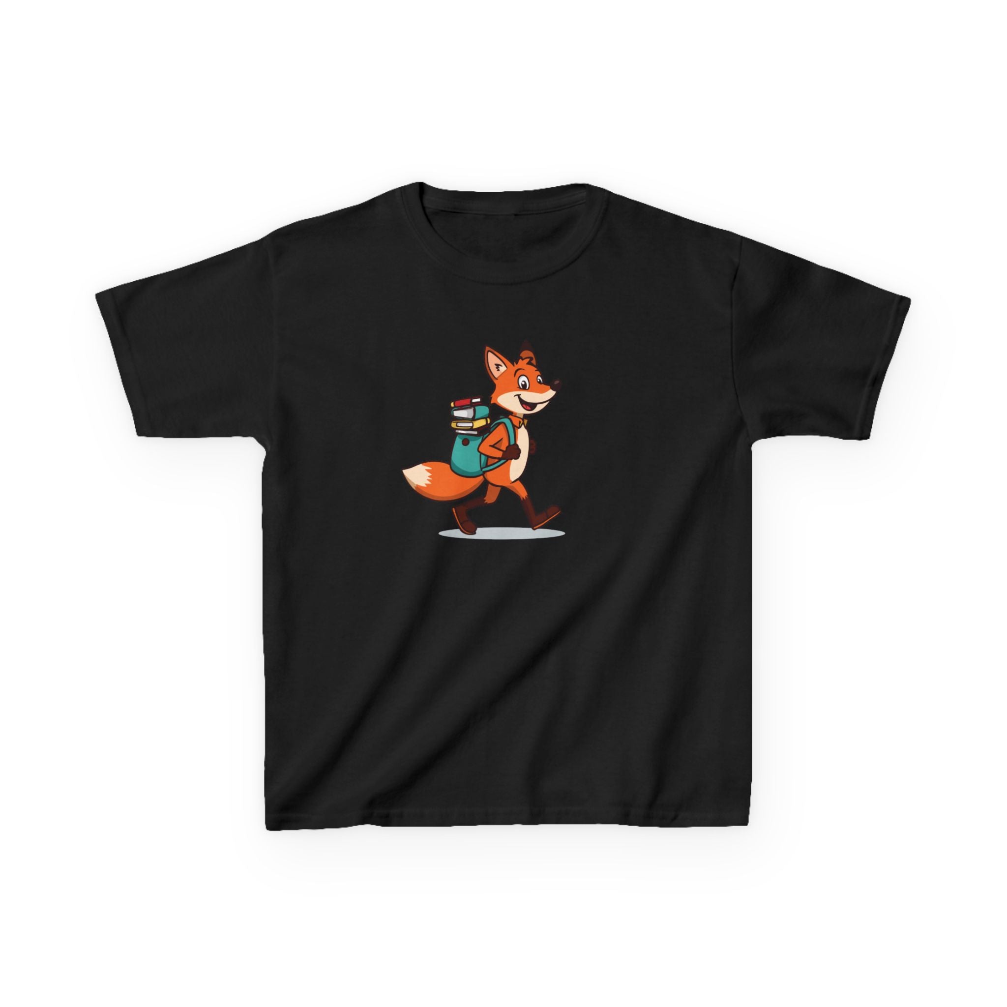 Fox With a Book Bag | Kids Reading Graphic T-Shirt