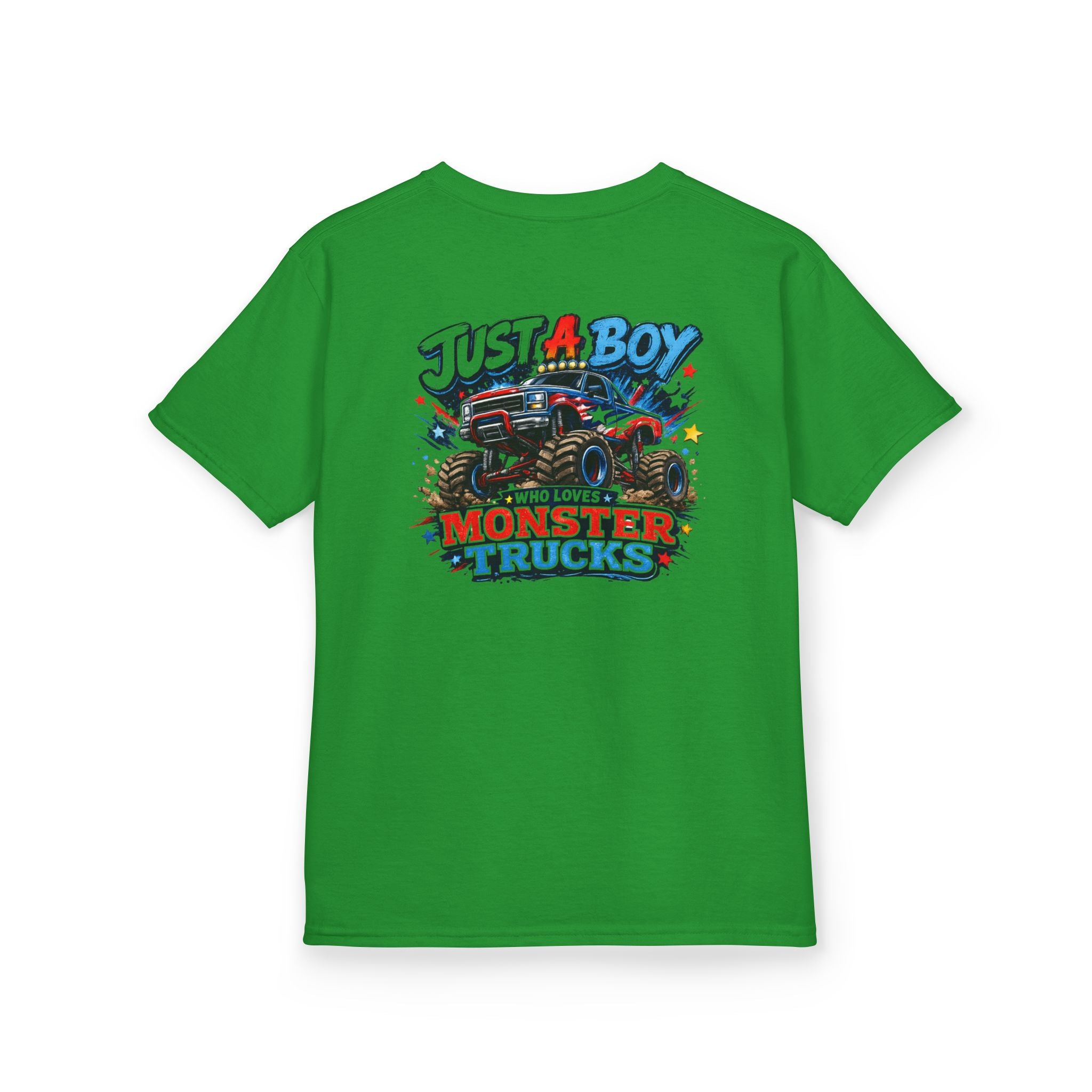 "Just A Boy Who Loves Monster Truck" Graphic kids Birthday T-Shirt Design