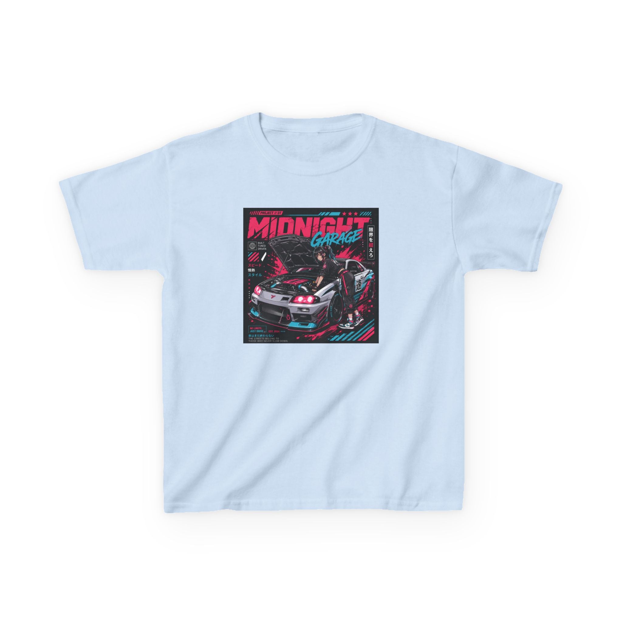 Boys Tee "Midnight Garage Retro Racing" Graphic