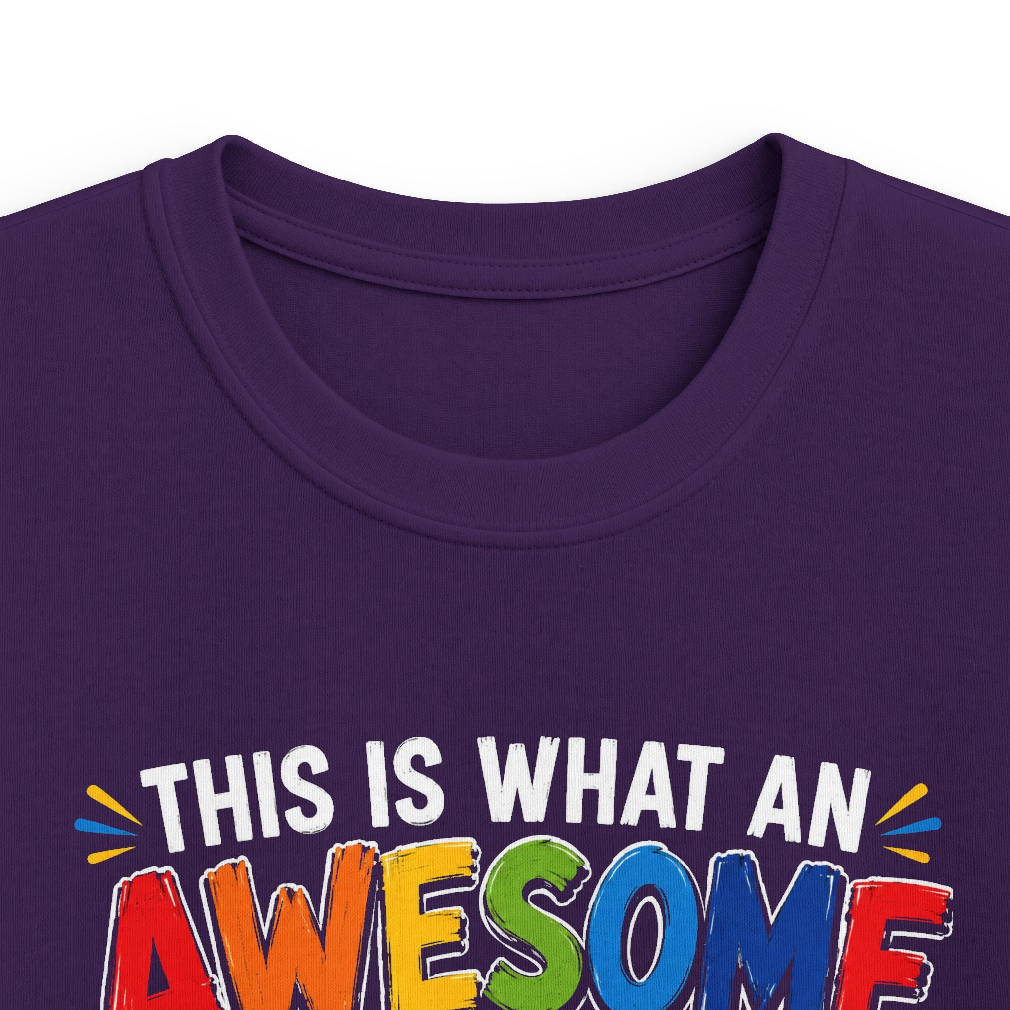 "This Is What An Awesome 4 Year Old Looks Like" Kids Birthday T-Shirt