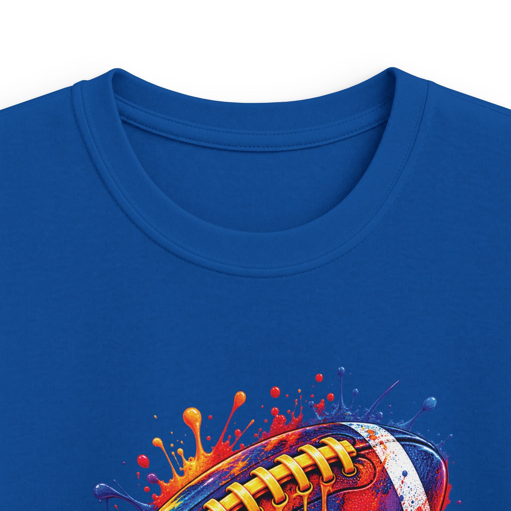 Kids T-Shirt Colorful Drip Football Sports Graphic Tee