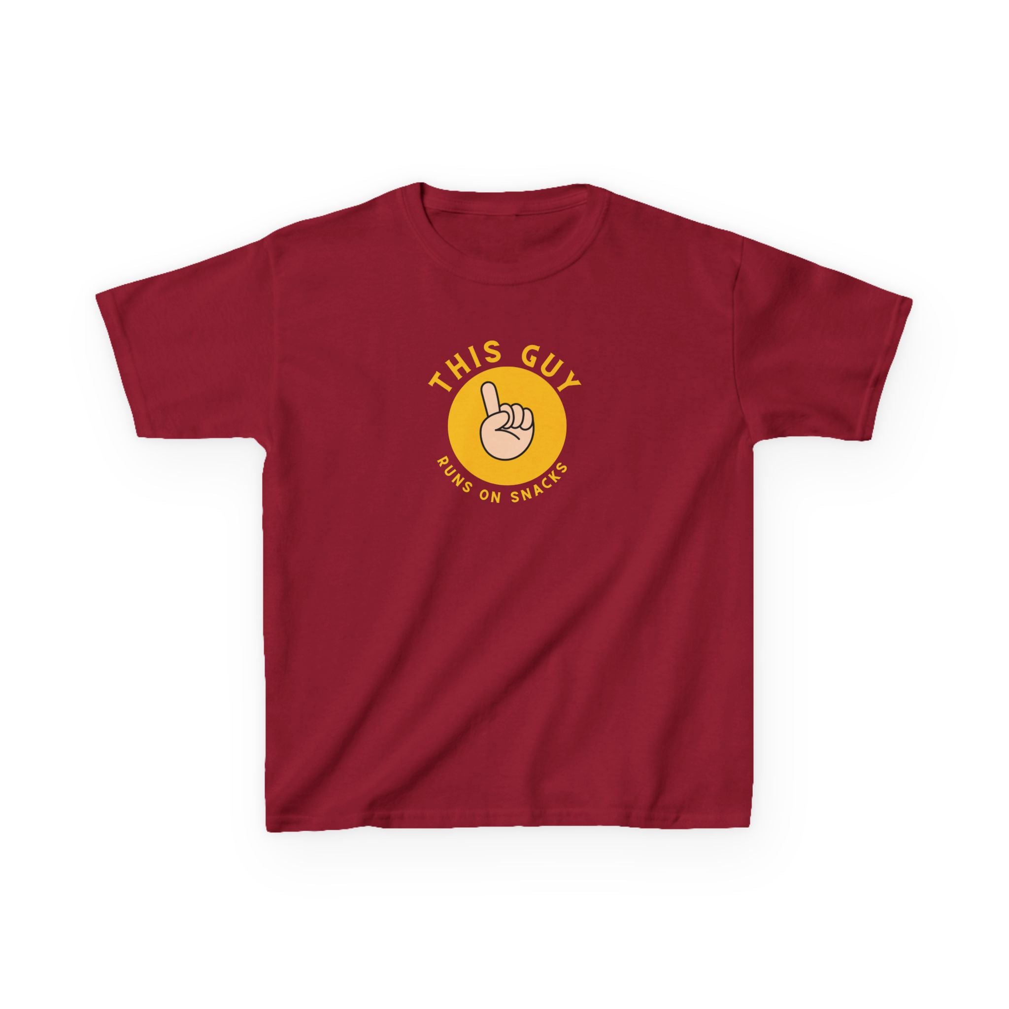 This Guy- Runs on Snacks | Funny Kids Graphic T-Shirt