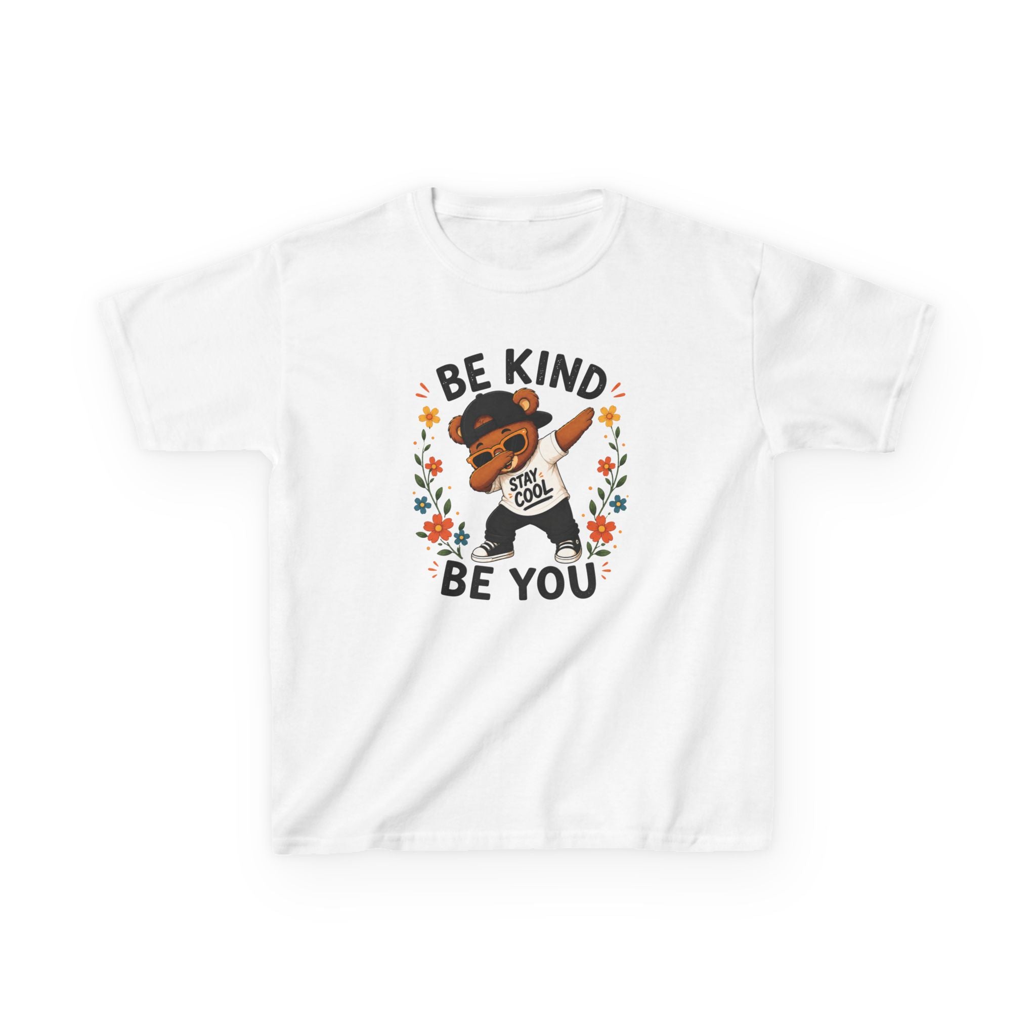 Kids "Be Kind Be You" Buddy T-Shirt Cute Positive Message Tee for Children