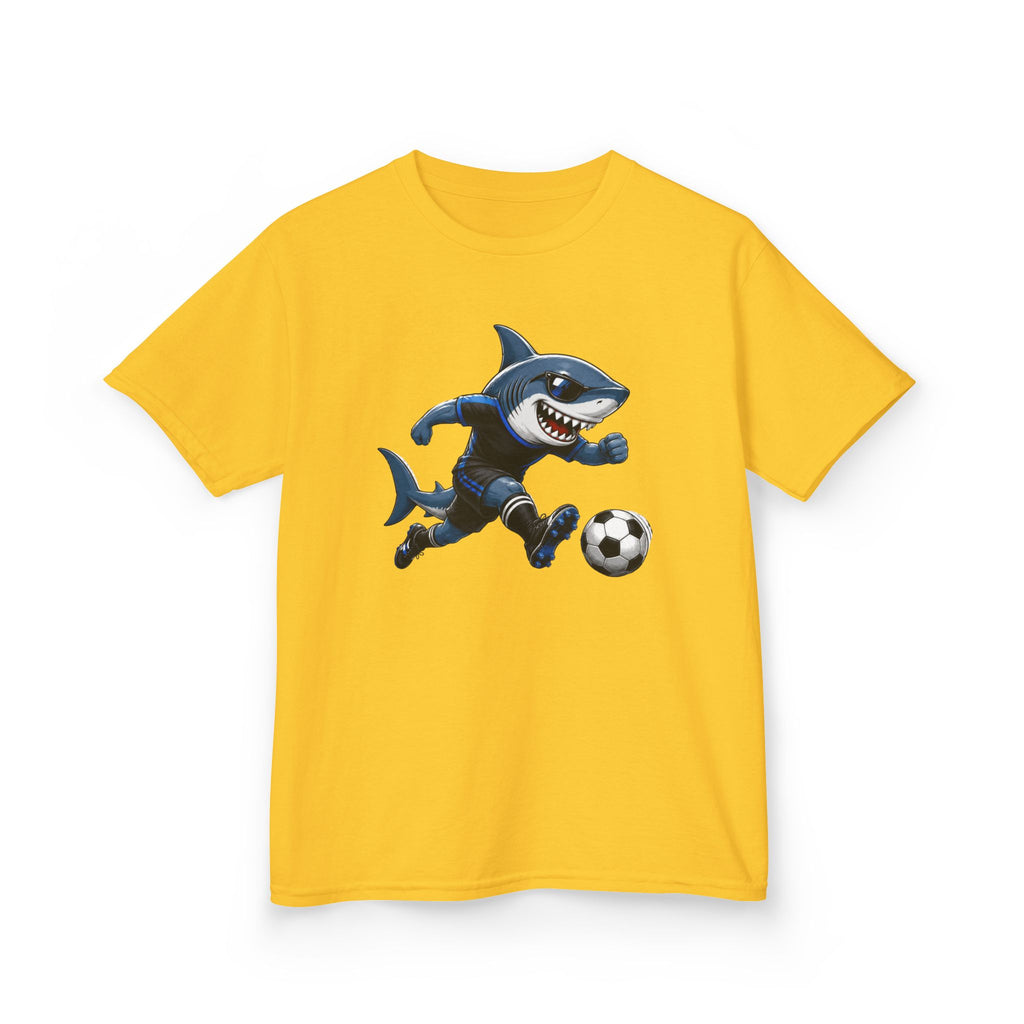 Soccer Shark T-Shirt | Cool Shark Soccer Player Graphic | Sports Kids Soccer Tee | Youth Athlete Sports Shirt | Shark Lover Gift