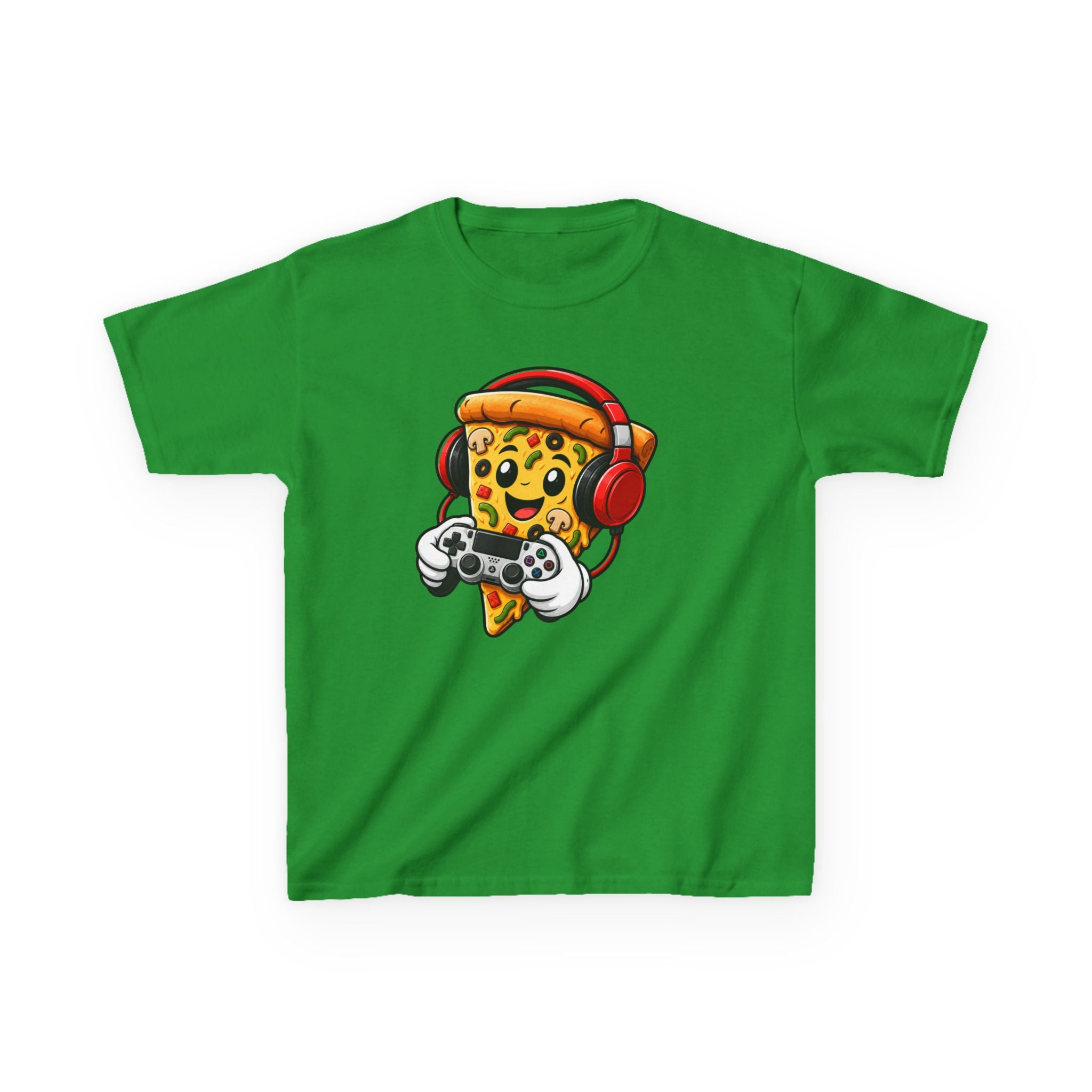 "Pizza Powered" Graphic kids Gamer T-Shirt Design