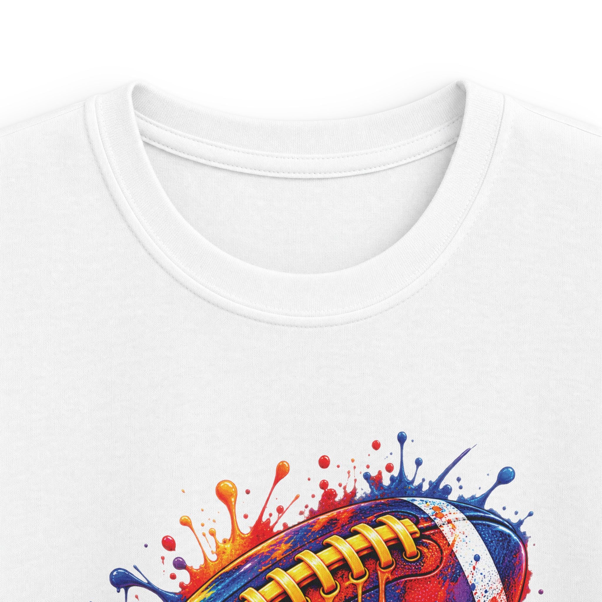 Kids T-Shirt Colorful Drip Football Sports Graphic Tee