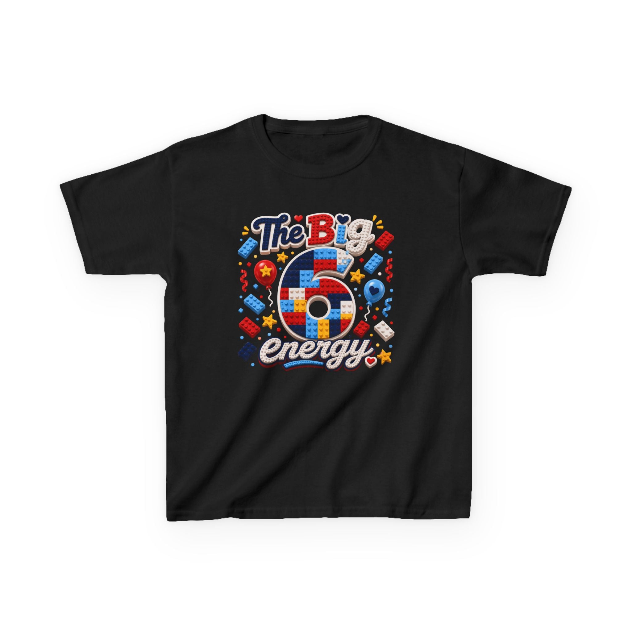The Big 6 Energy Graphic kids Birthday T-Shirt Design