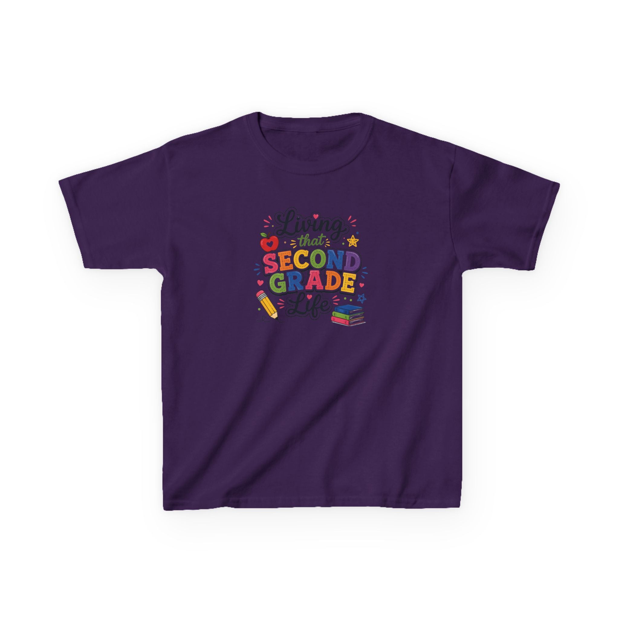 Kids T-Shirt — "Living That SECOND GRADE Life"