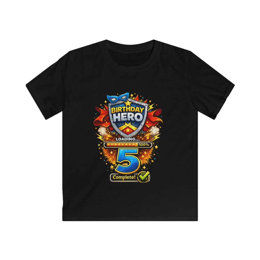 Birthday Hero 5th Birthday Kids Tee