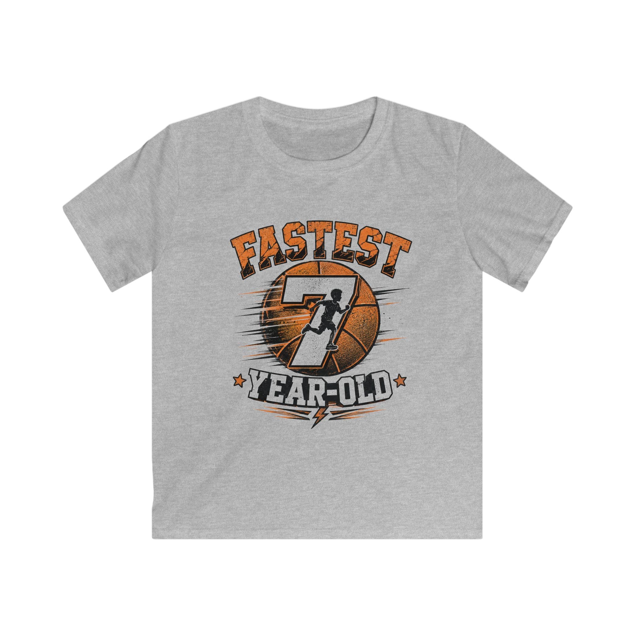 Kids Basketball 'Fastest 7 Year-Old' Sports Birthday Shirt