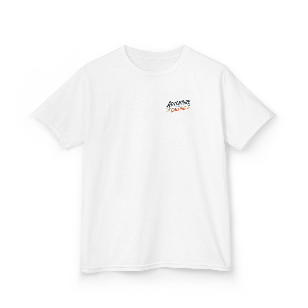 Boys Tee "Adventure Calling" Vintage Tropical Car & Sunset Graphic