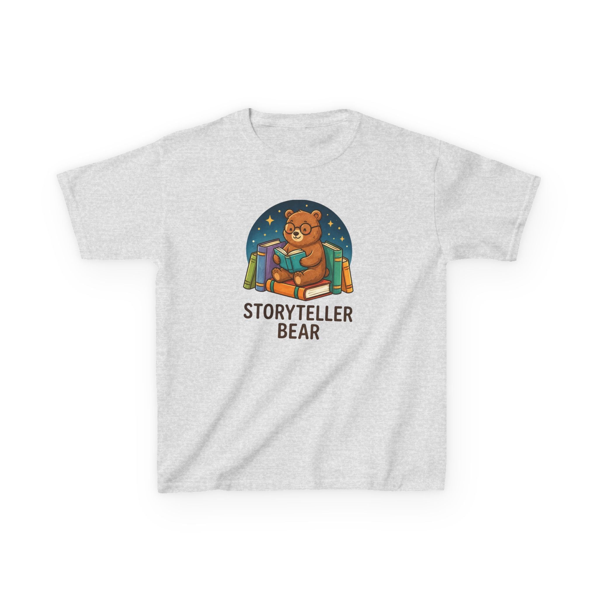 Kids T-Shirt — "Storyteller Bear" Cute Reading Bear Tee for Children
