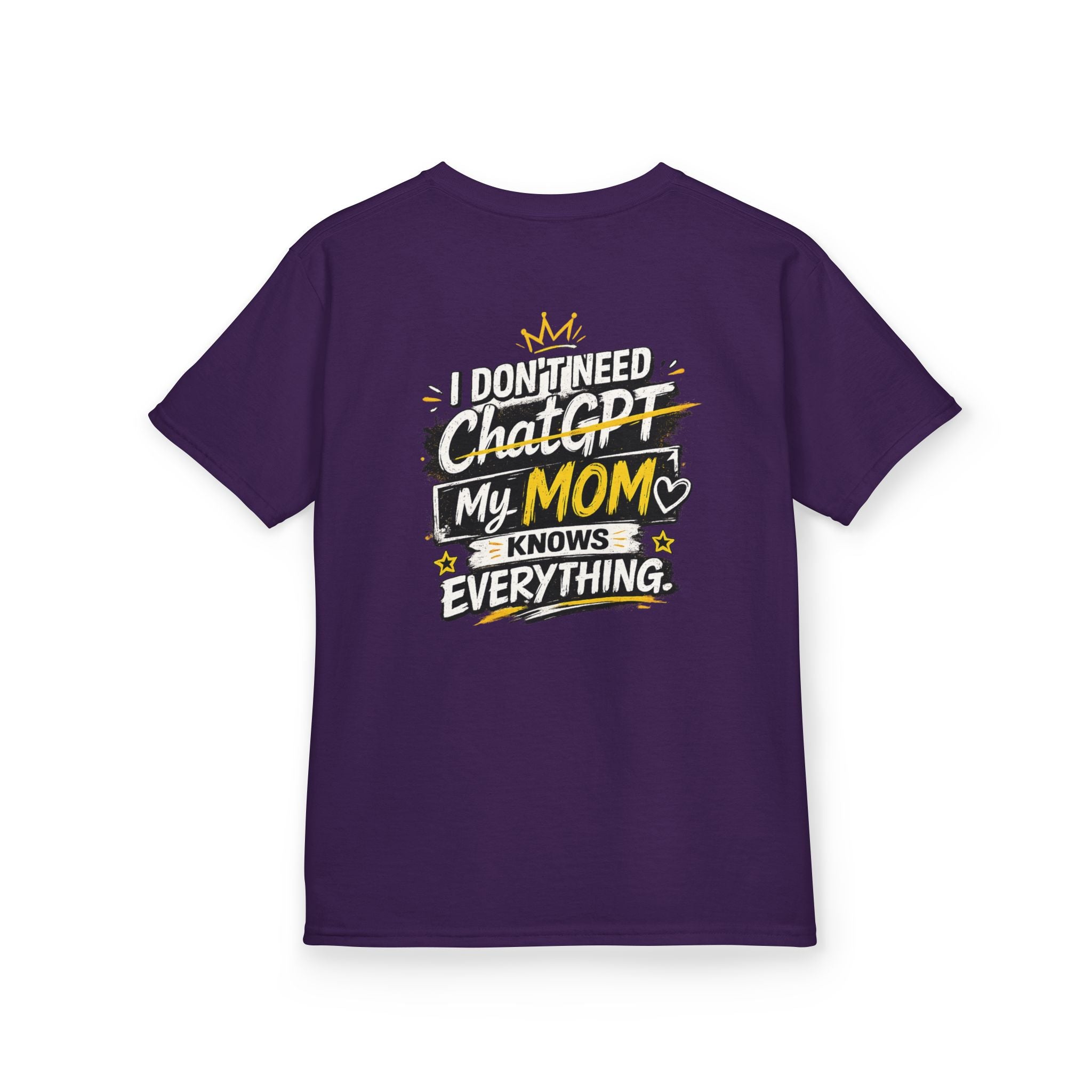 Kids T-Shirt "I Don't Need ChatGPT, My Mom Knows Everything" Funny Graphic Tee