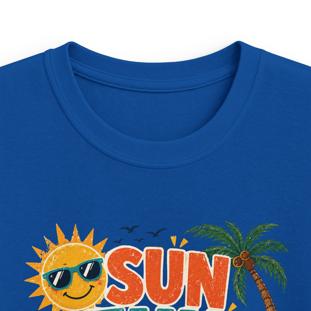 Kids Tee - "Sun Fun Done? Nope!" Tropical Beach Summer Vacation Shirt