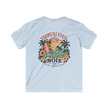 Kids Tropical Paradise Tee "Paradise Mode" Adventure Surf Graphic T-Shirt