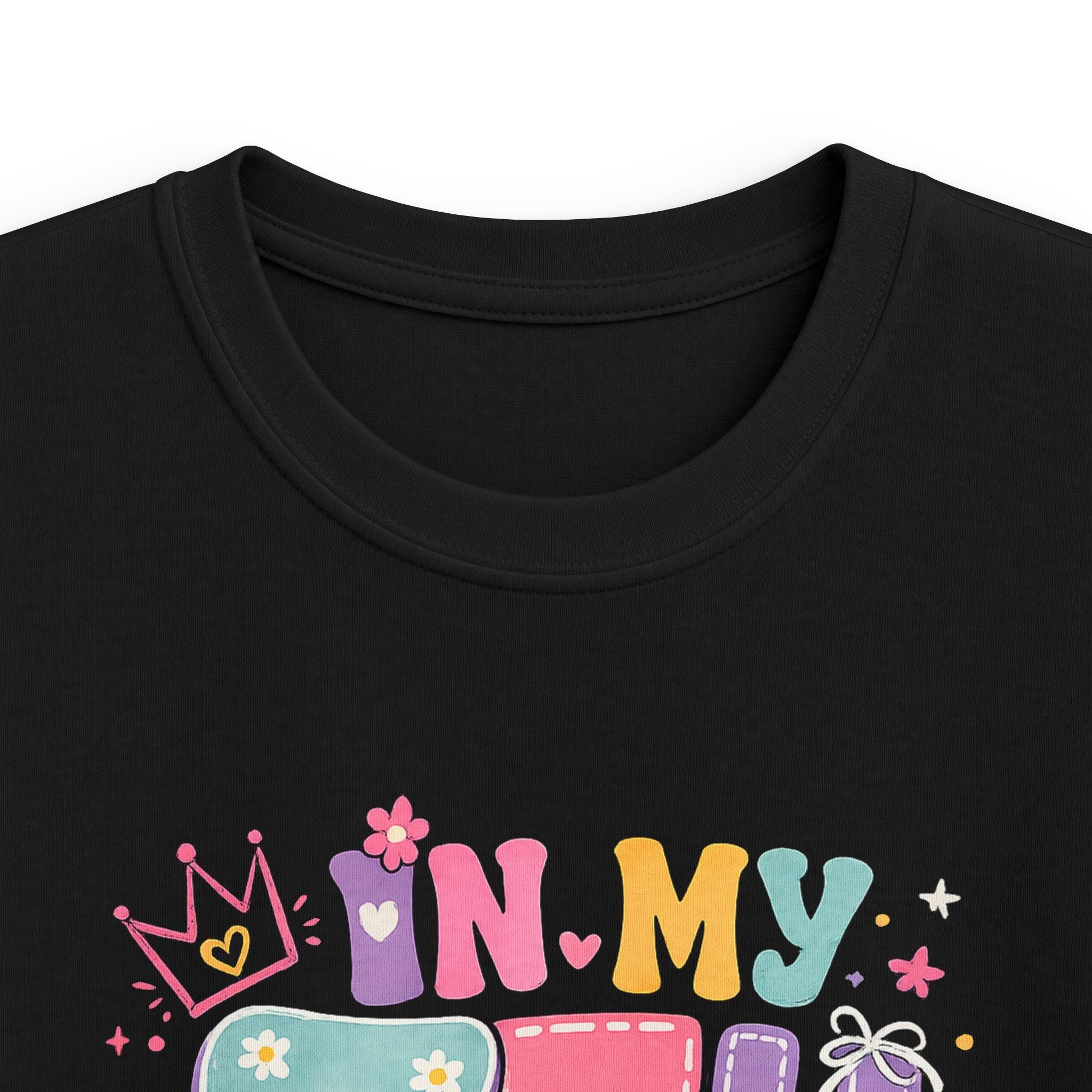 Kids 7th Birthday Tee Cute Pastel Rainbow "In My 7th Birthday Era" Shirt