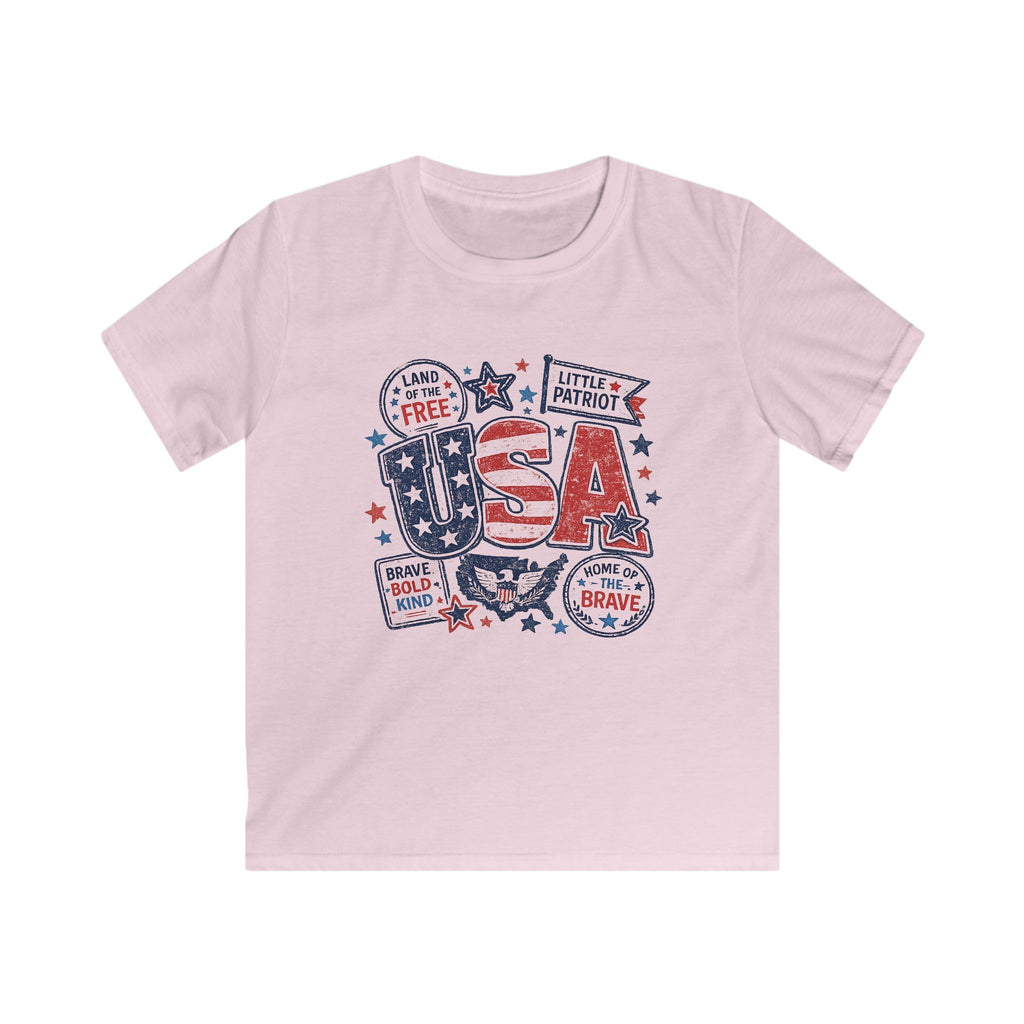 Kids USA Patriotic T-Shirt – "Little Patriot" 4th of July Tee for Boys &  Girls