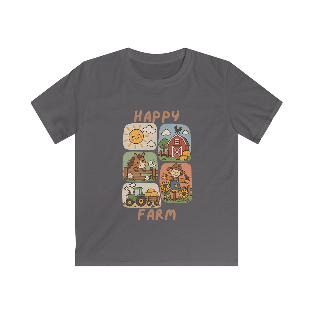 Boys T-Shirt "Happy Farm" Cute Barnyard Graphic Tee for Children