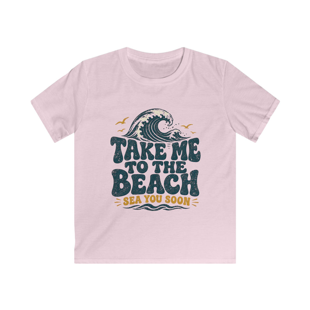 Kids Beach T‑Shirt "Take Me To The Beach" Retro Wave Vacation Tee