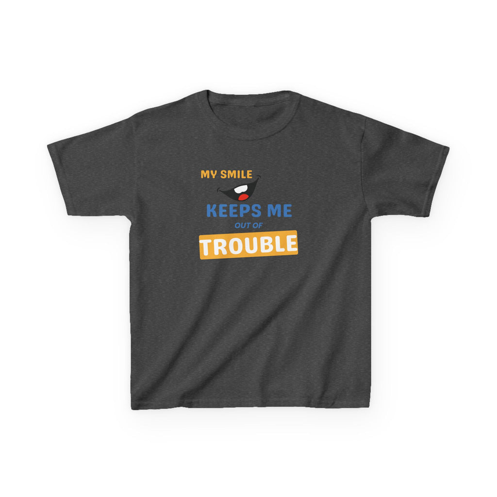 My Smile - Keeps me out of Trouble | Funny Kids Graphic T-Shirt