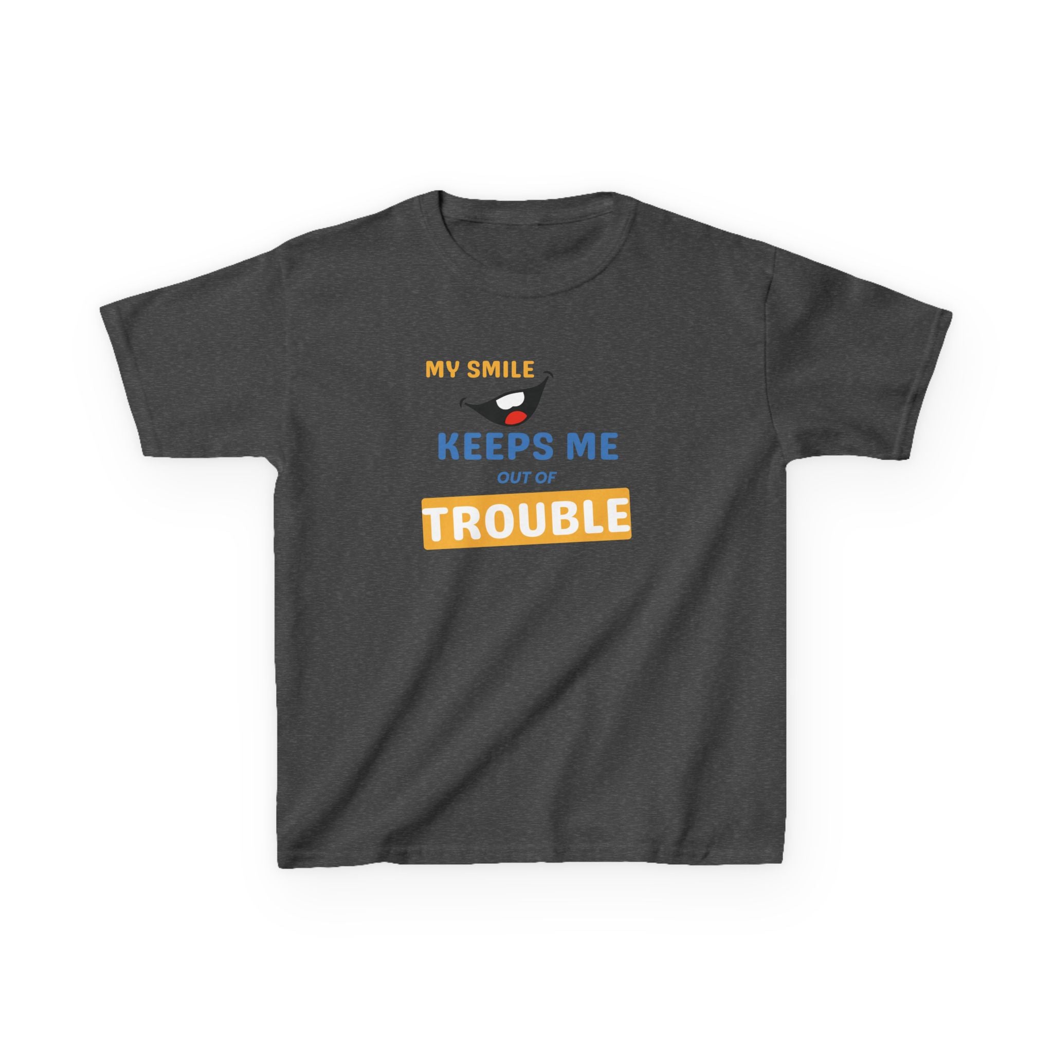 My Smile - Keeps me out of Trouble | Funny Kids Graphic T-Shirt