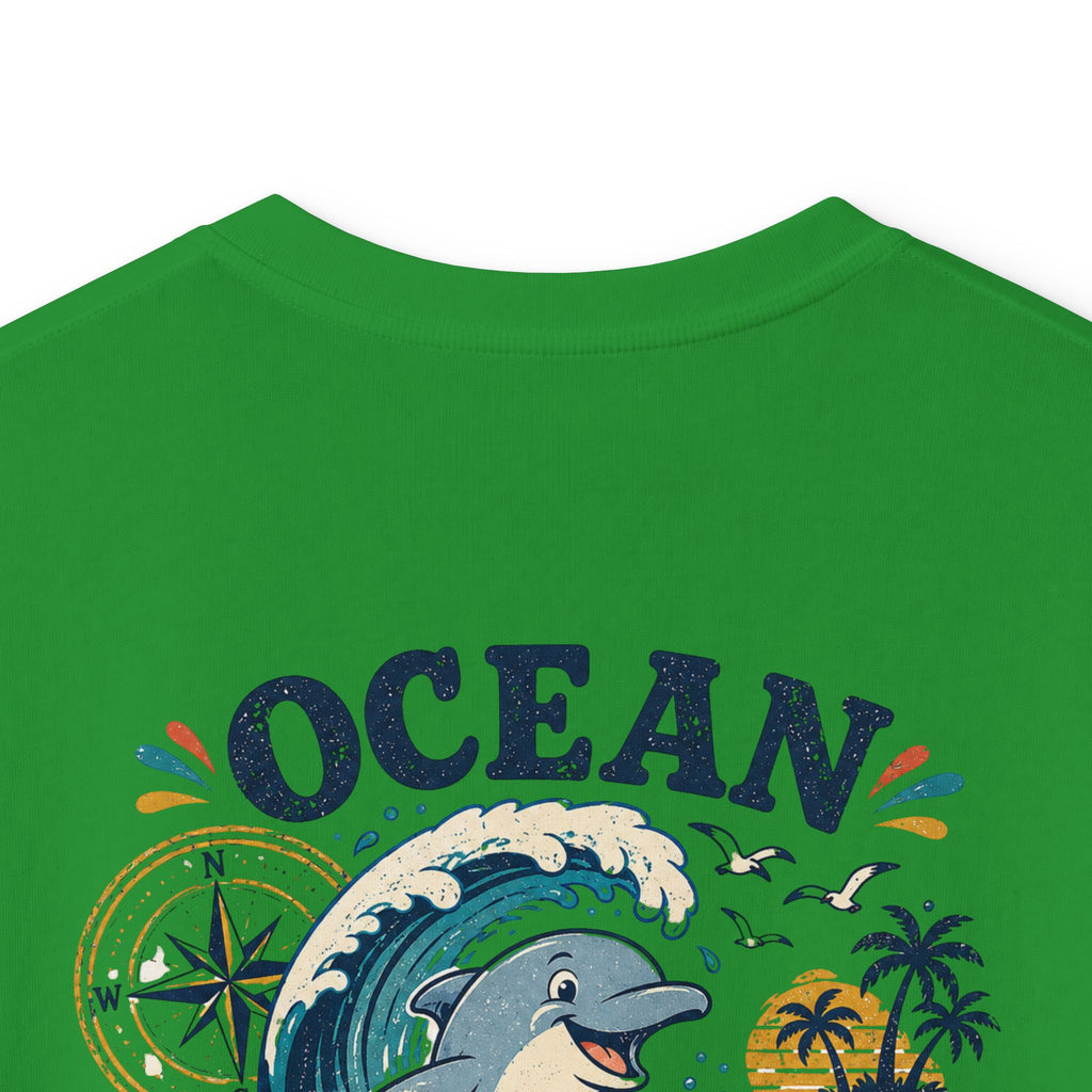 Ocean Adventure Kids Tee 'Catch the Good Tide' Dolphin Surf Graphic