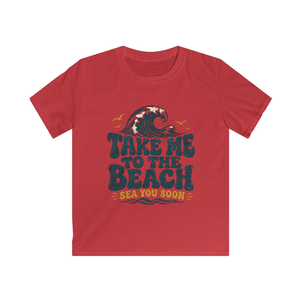 Kids Beach T‑Shirt "Take Me To The Beach" Retro Wave Vacation Tee