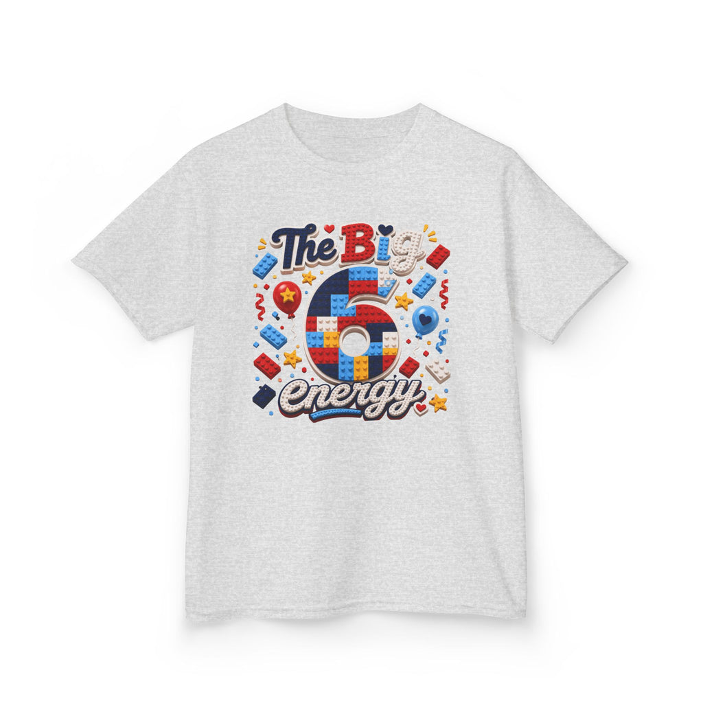 The Big 6 Energy Graphic kids Birthday T-Shirt Design
